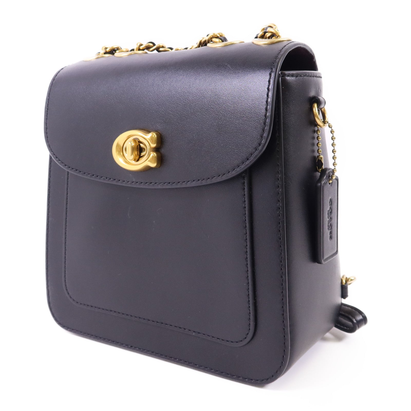 COACH 牛皮皮革Backpack金扣背包