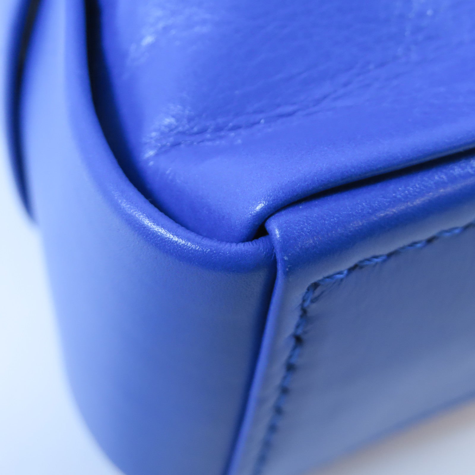 BOTTEGA VENETA 牛皮皮革Shoulder Bag銀扣肩背袋藍色
