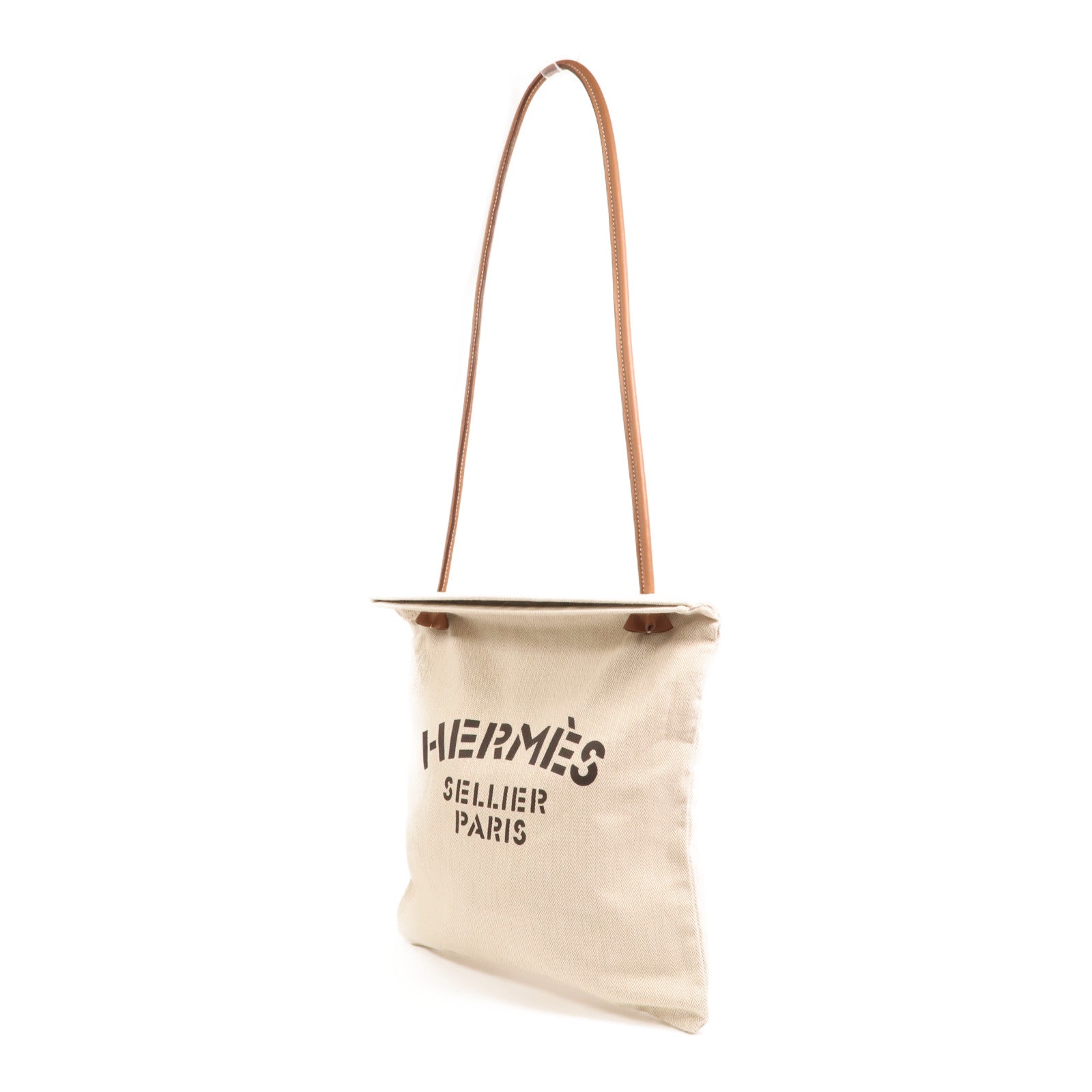 HERMES 帆布Aline PM銀扣肩背袋