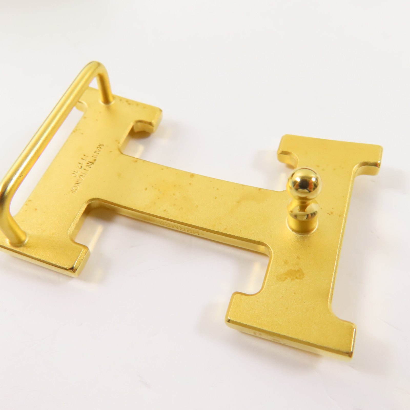 HERMES Epsom皮革H Belt金扣皮帶Gold
