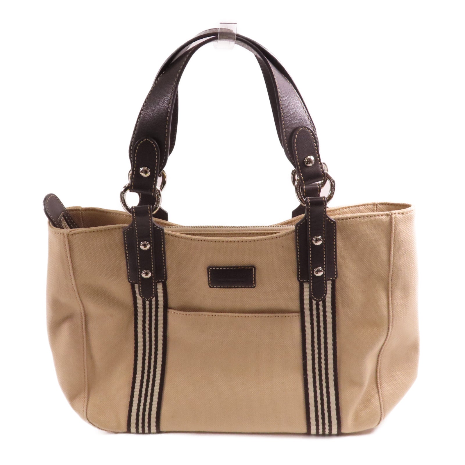 BURBERRY 帆布Shoulder Bag銀扣肩背袋