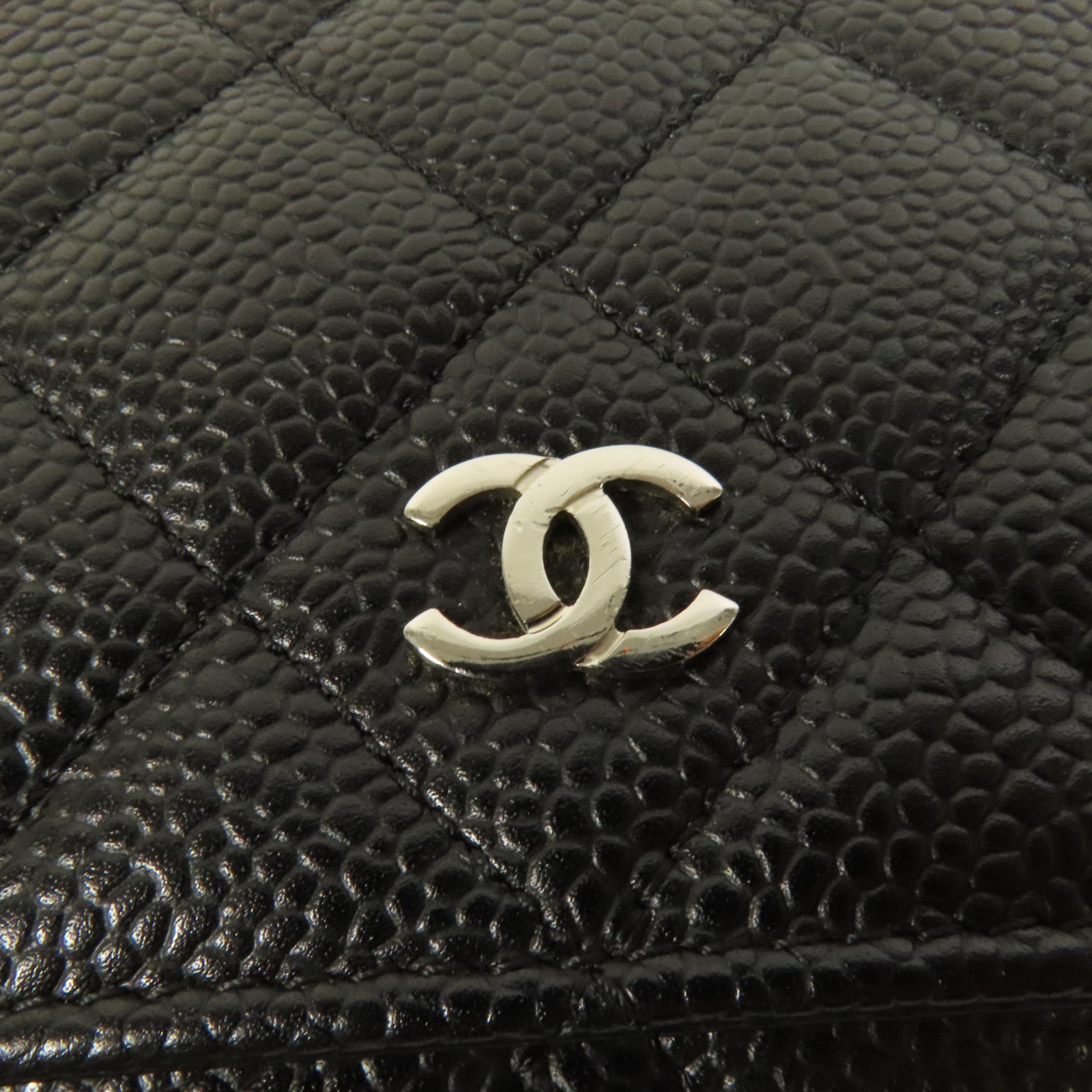 CHANEL 牛皮皮革WOC Wallet On Chain銀扣鏈帶肩背袋