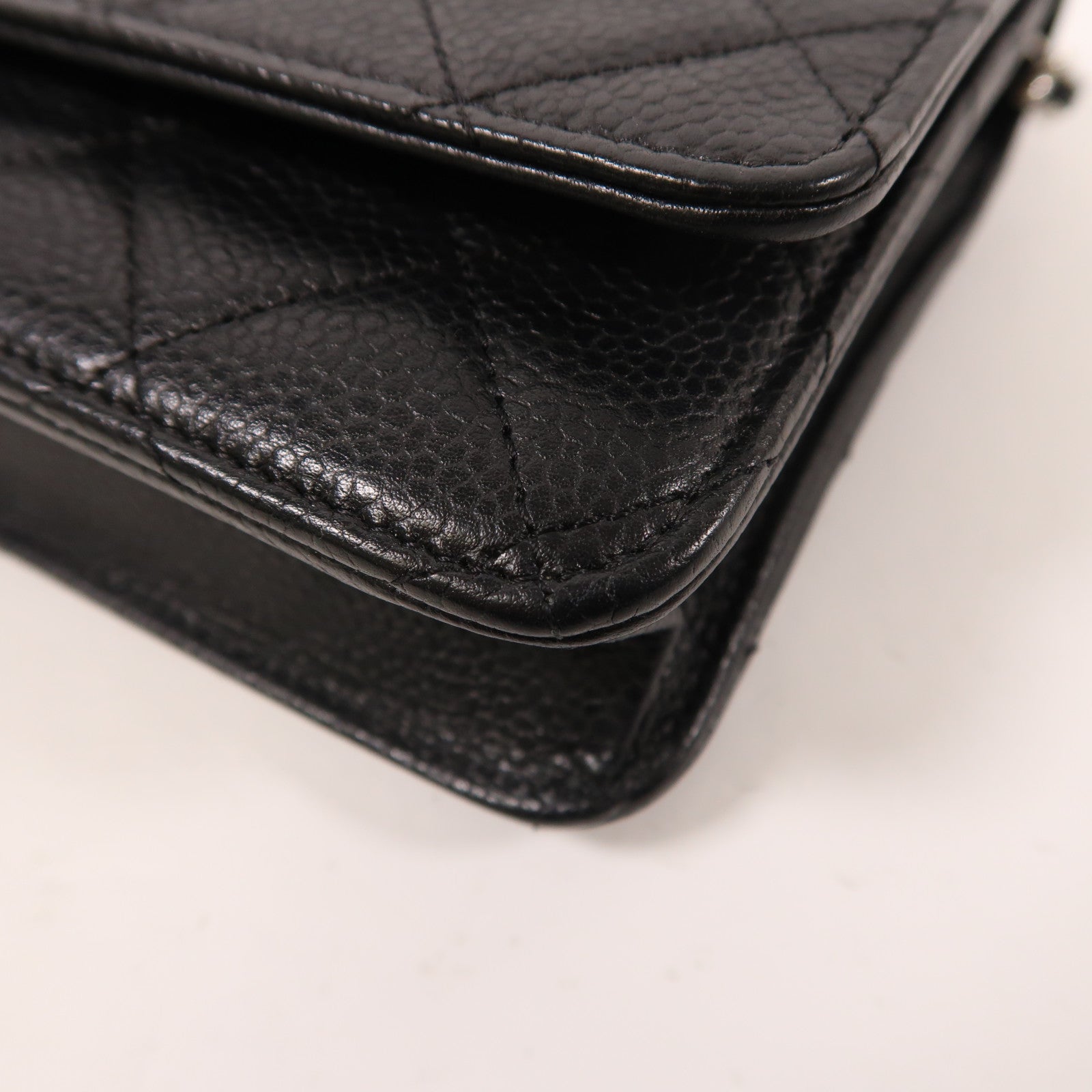 CHANEL 牛皮皮革WOC Wallet On Chain銀扣鏈帶肩背袋