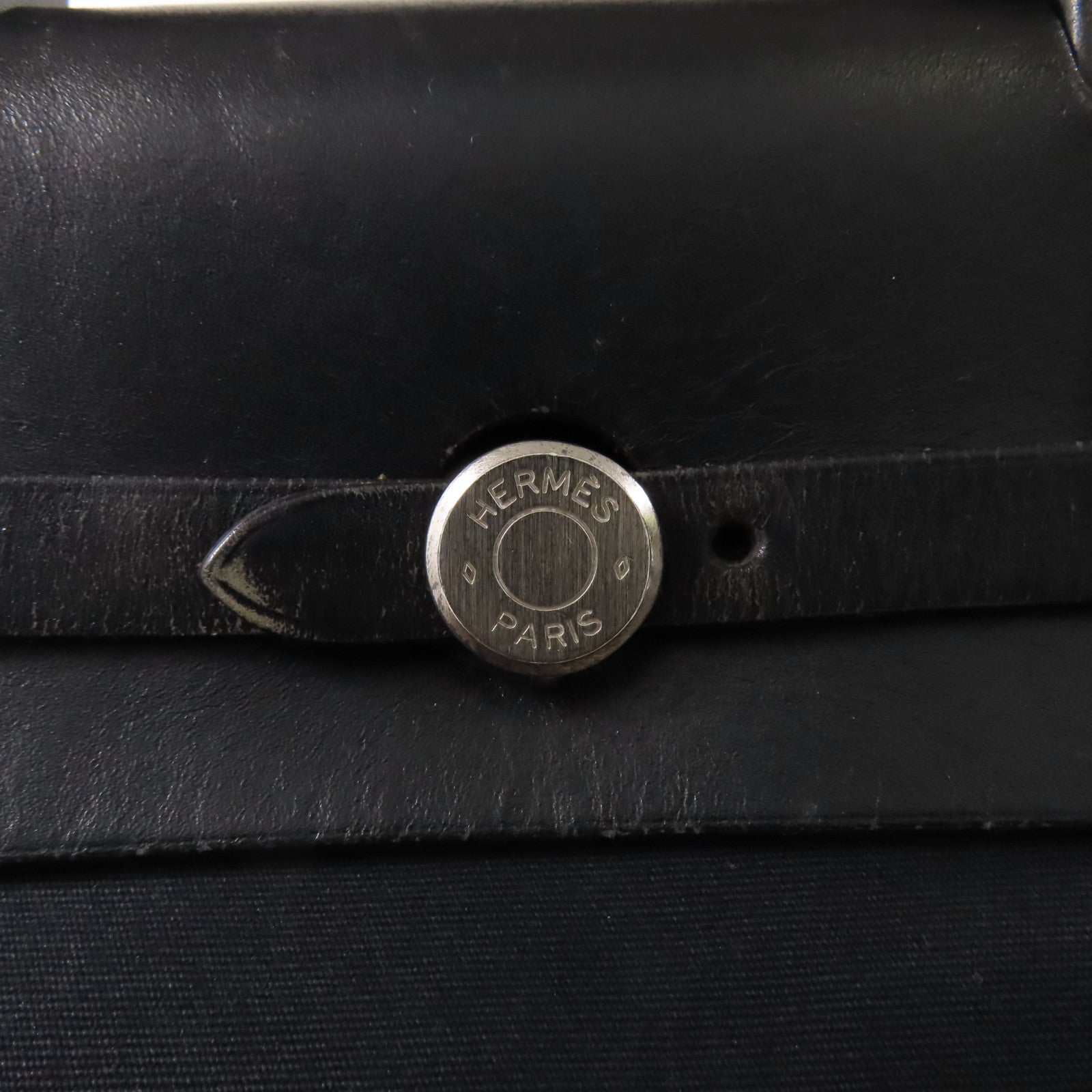 HERMES 帆布Herbag Backpack銀扣背包/手挽袋