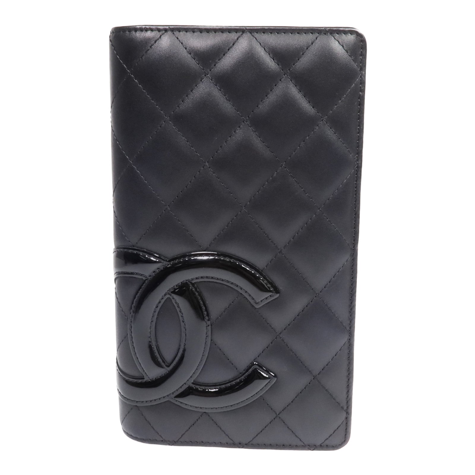 CHANEL 牛皮皮革Cambon Long Wallet銀扣長錢包