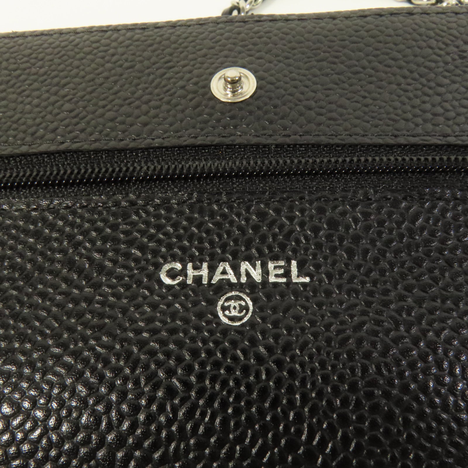 CHANEL 牛皮皮革WOC Wallet On Chain銀扣鏈帶肩背袋
