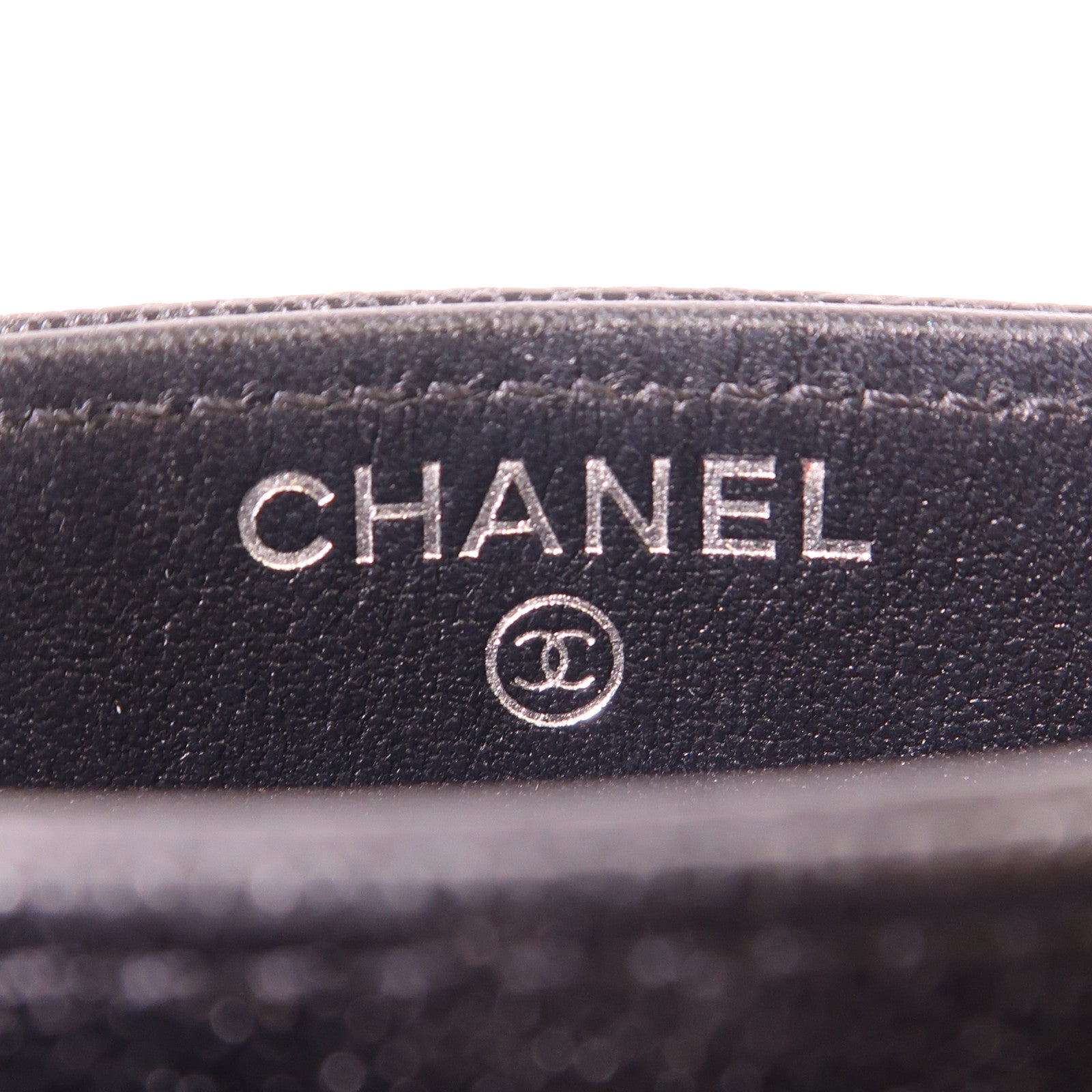 CHANEL 牛皮皮革Card Case銀扣卡片套