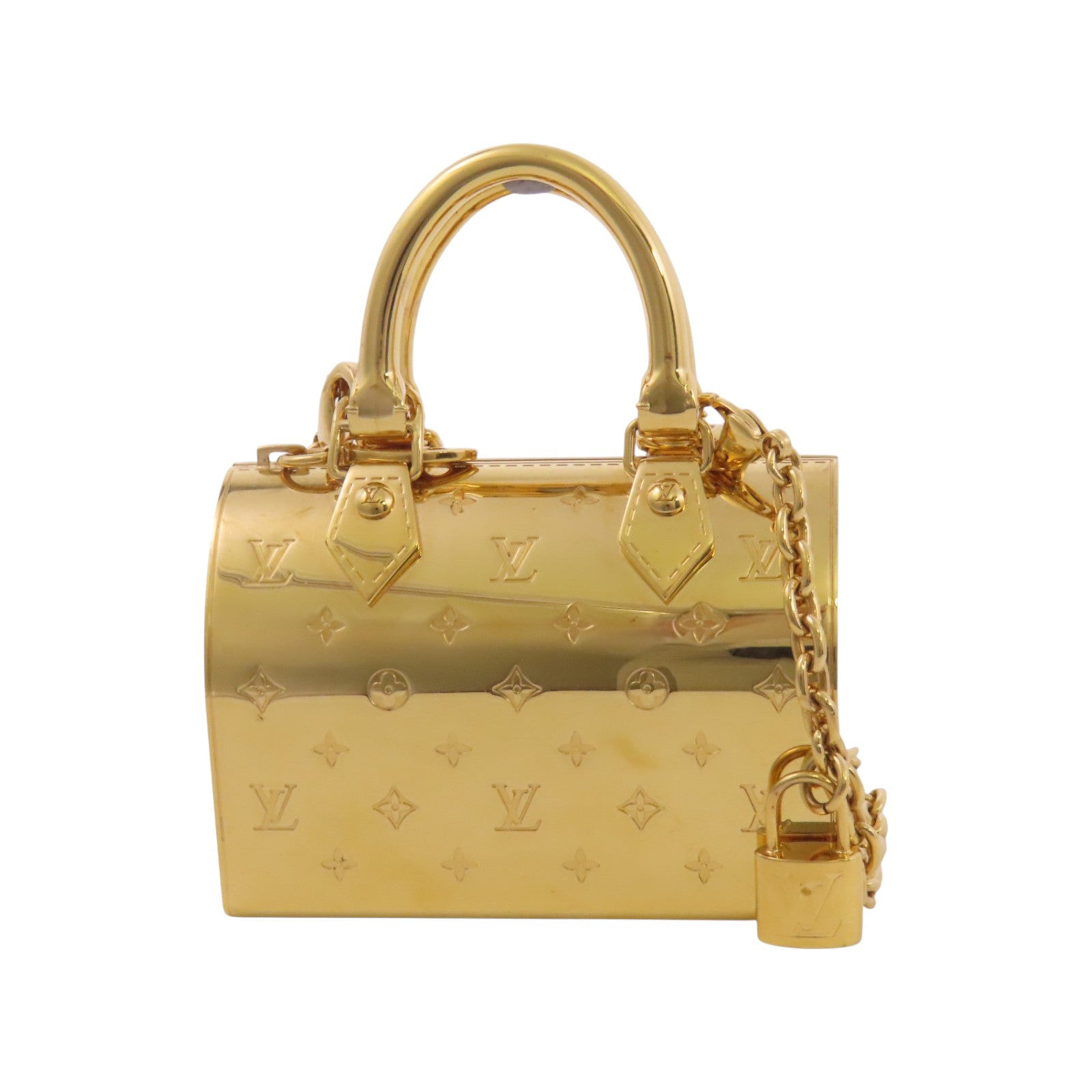 LOUIS VUITTON 金屬Speedy Charm Bag金扣鏈帶掛飾
