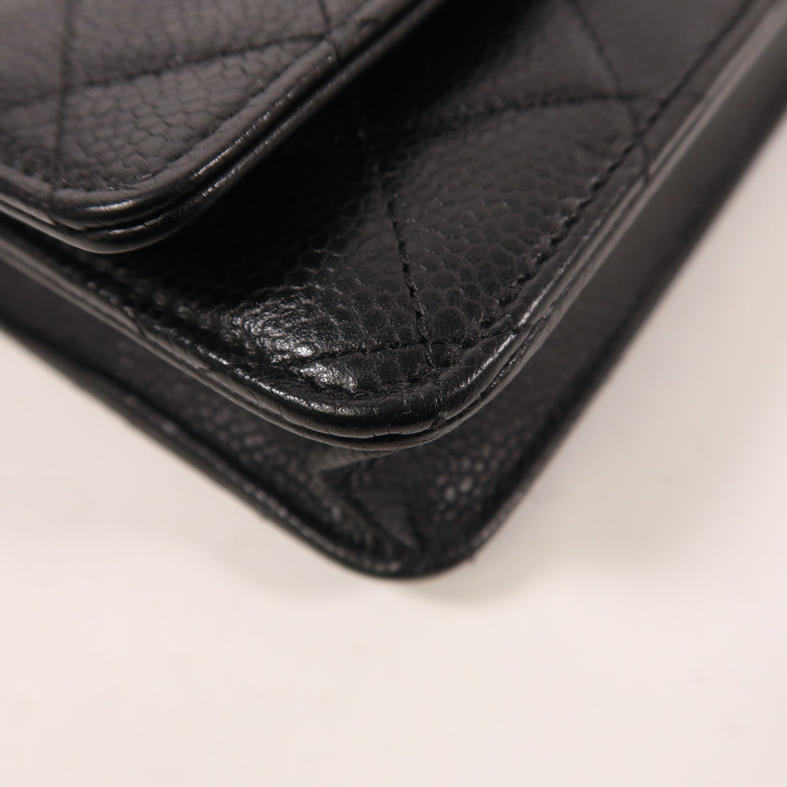 CHANEL 牛皮皮革WOC Wallet On Chain銀扣鏈帶肩背袋