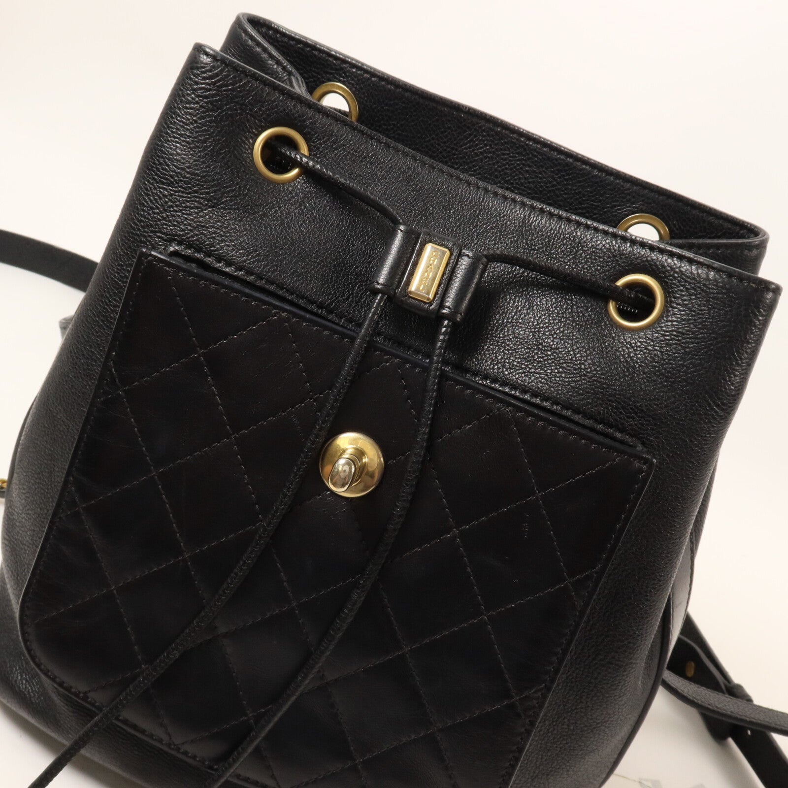 CHANEL 牛皮皮革Backpack鏈帶背包