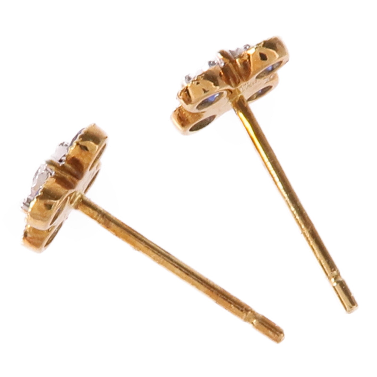 JEWELRY 18K黃金Sapphire/Diamond Earrings藍寶石/鑽石耳環