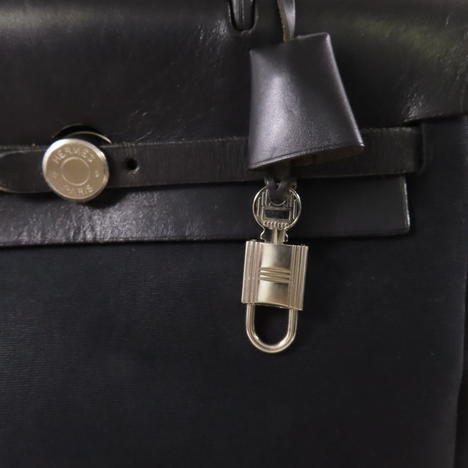 HERMES 帆布Herbag Backpack銀扣背包/手挽袋