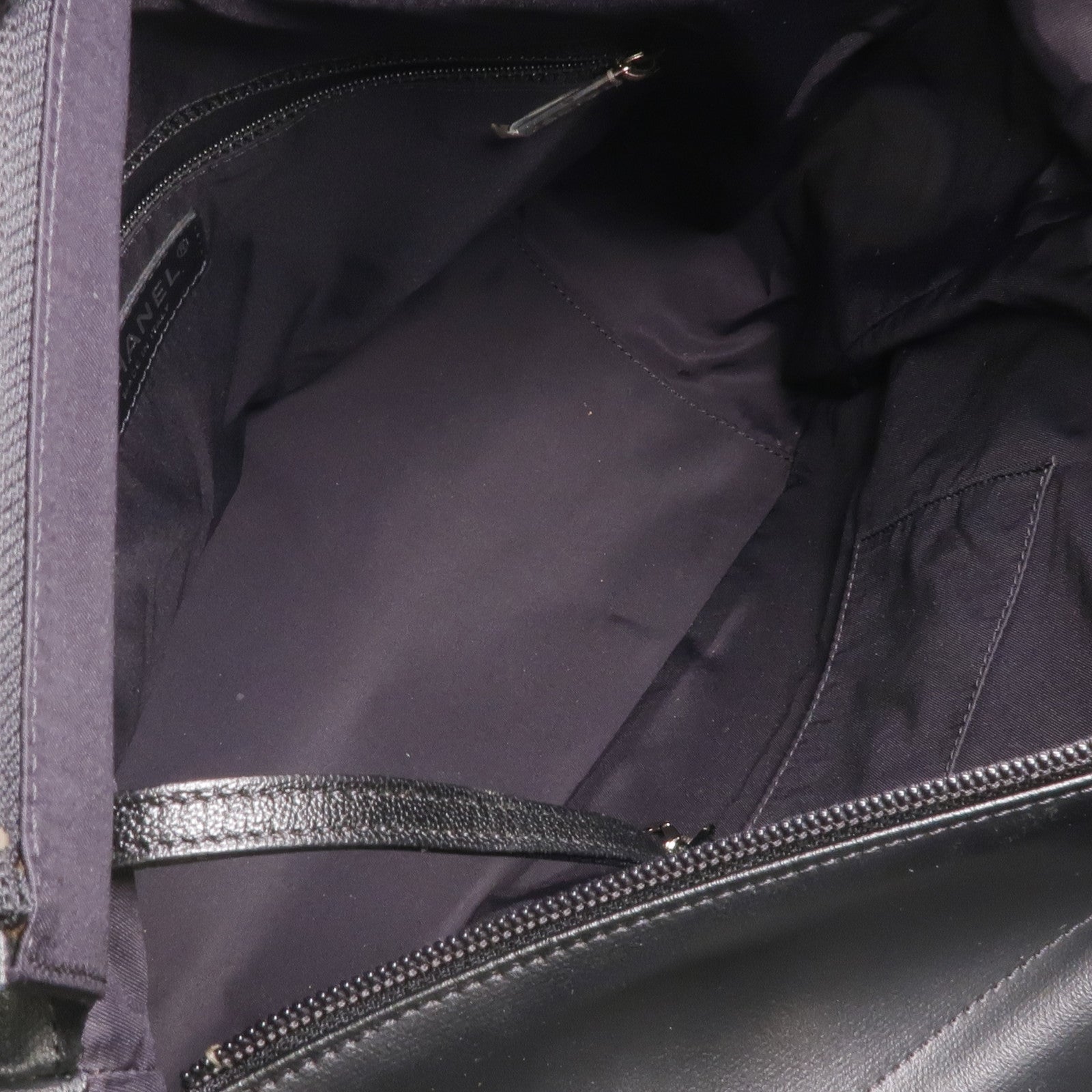 CHANEL 牛皮皮革Tote Bag銀扣手挽袋