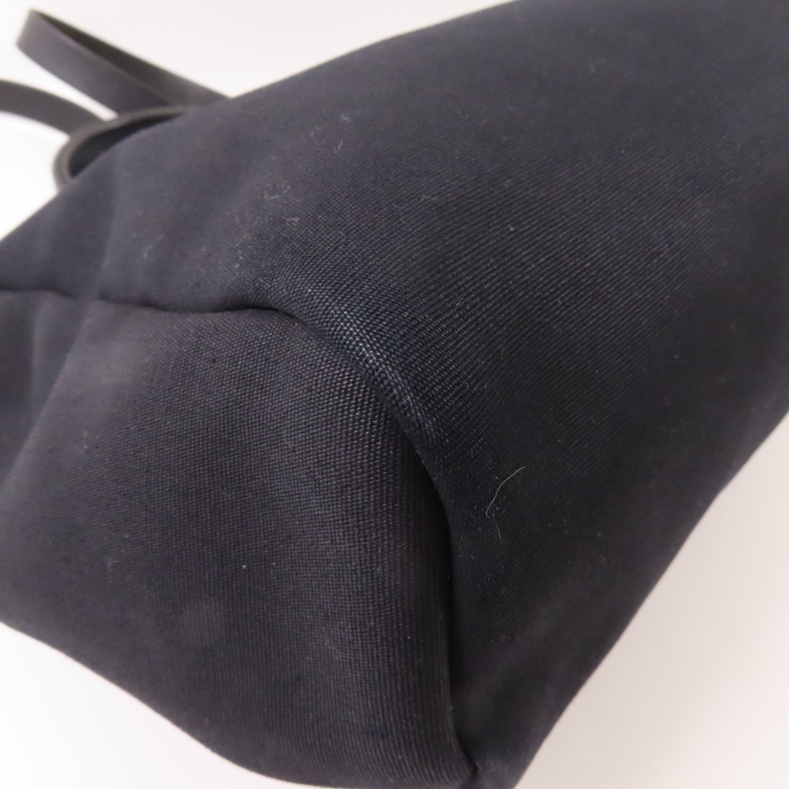 HERMES PHW Herbag Backpack Handbag Canvas Noir Black