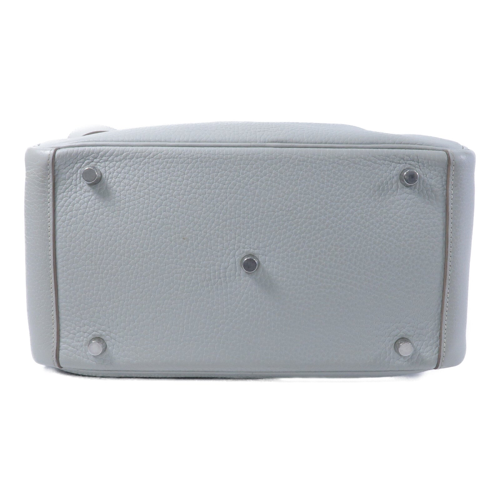 HERMES Clemence皮革Lindy 30手挽肩背兩用袋Craie/Crevette