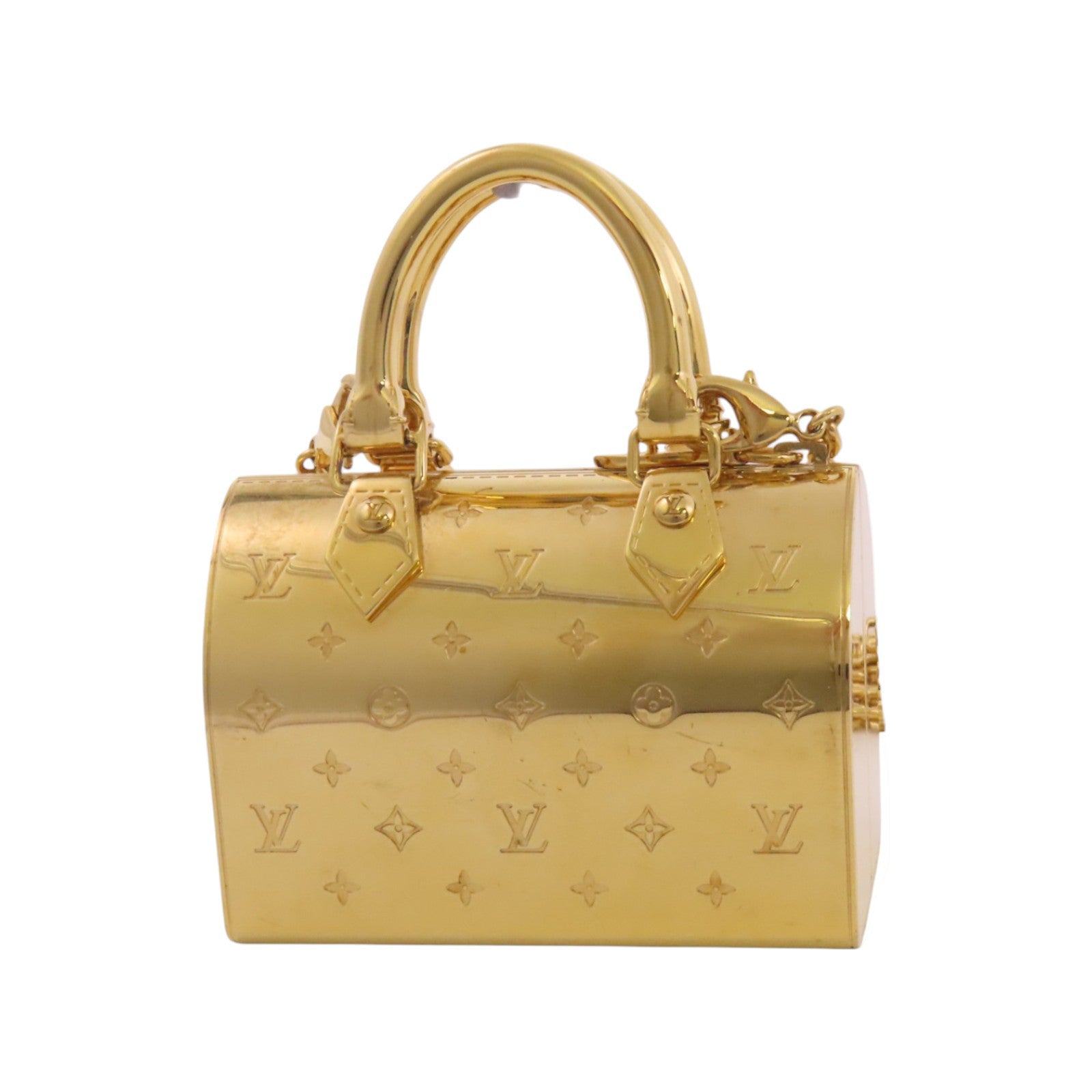 LOUIS VUITTON 金屬Speedy Charm Bag金扣鏈帶掛飾