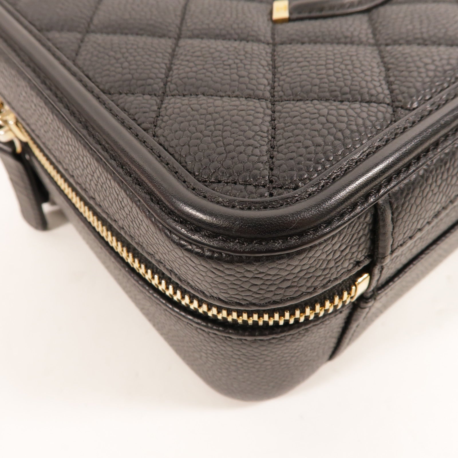CHANEL 牛皮皮革Filigree Vanity Case手挽肩背兩用袋