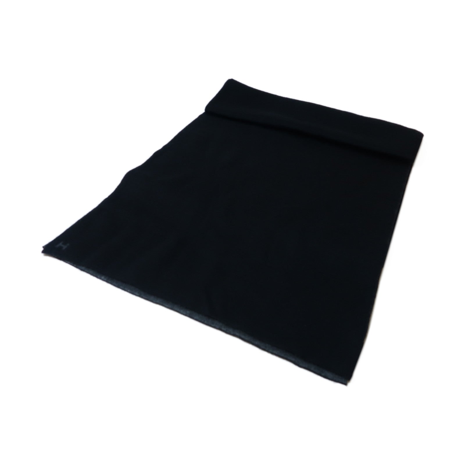 HERMES 【激減優惠】羊絨/絲質Scarf圍巾黑色/灰色