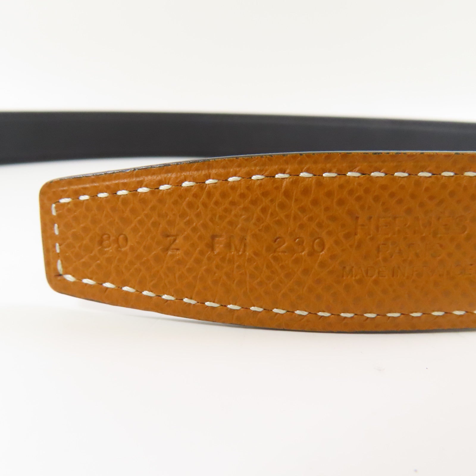 HERMES Epsom皮革H Belt金扣皮帶Gold