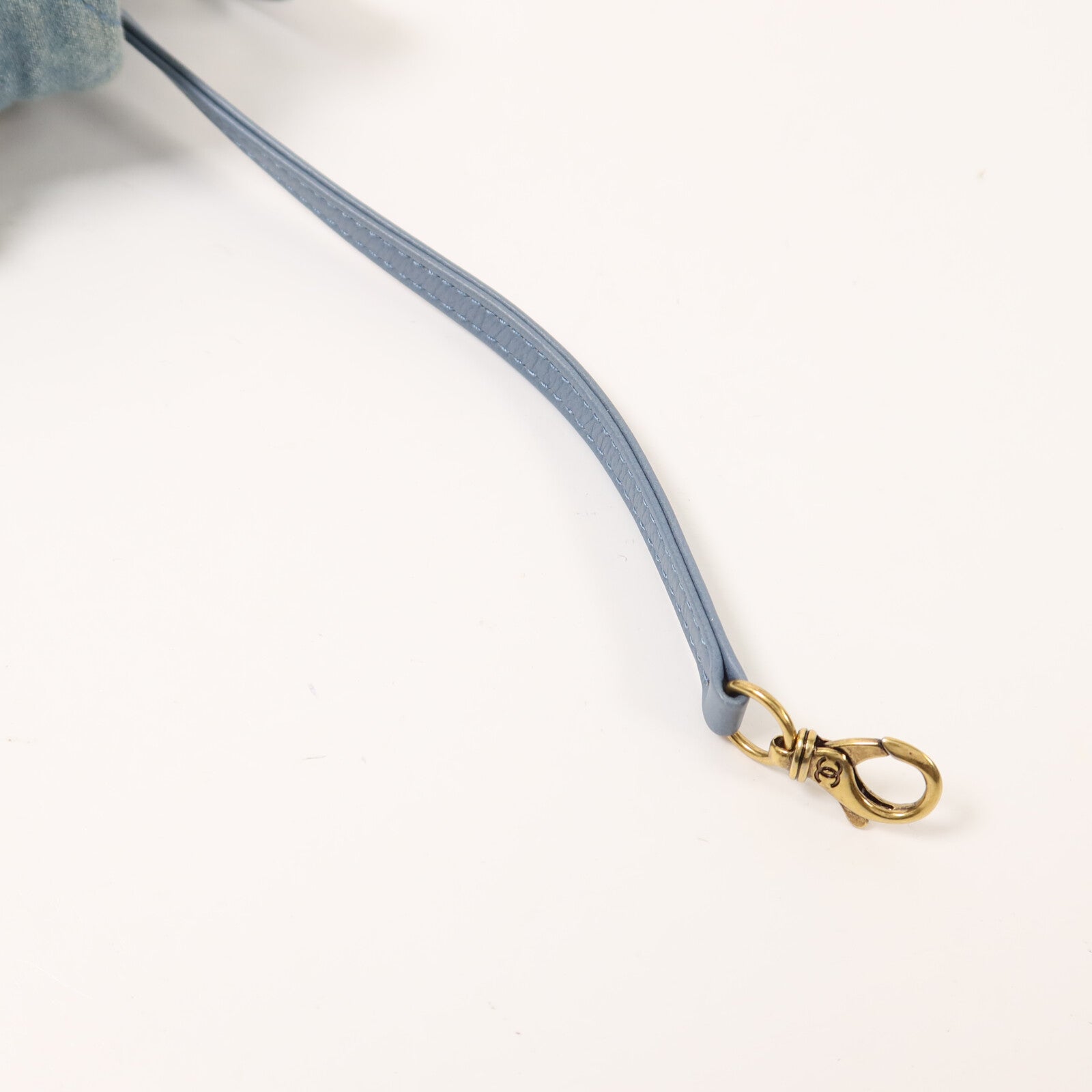 CHANEL 牛仔布Backpack鏈帶背包