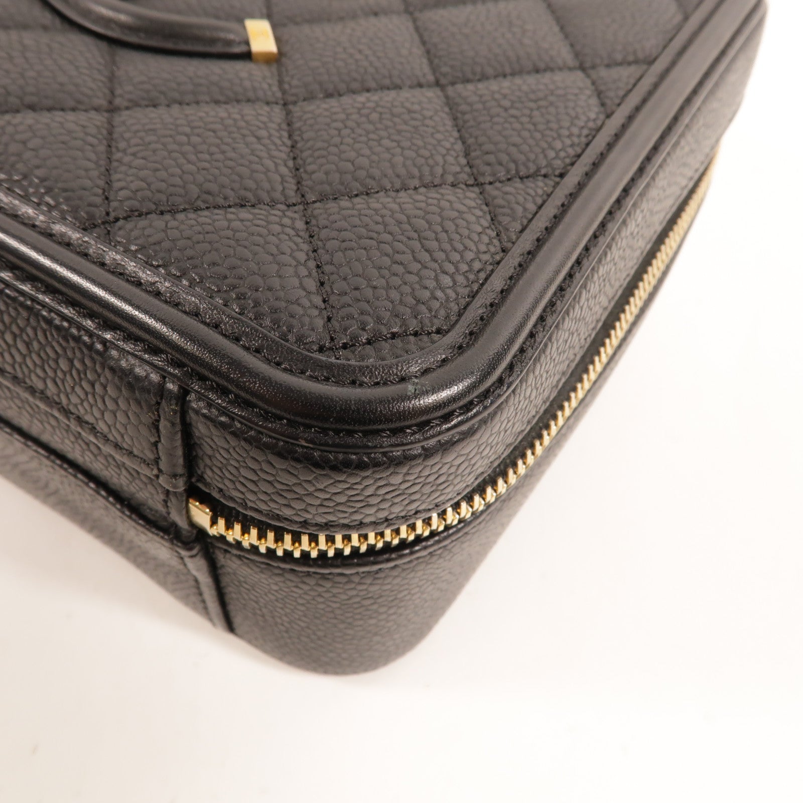CHANEL 牛皮皮革Filigree Vanity Case手挽肩背兩用袋