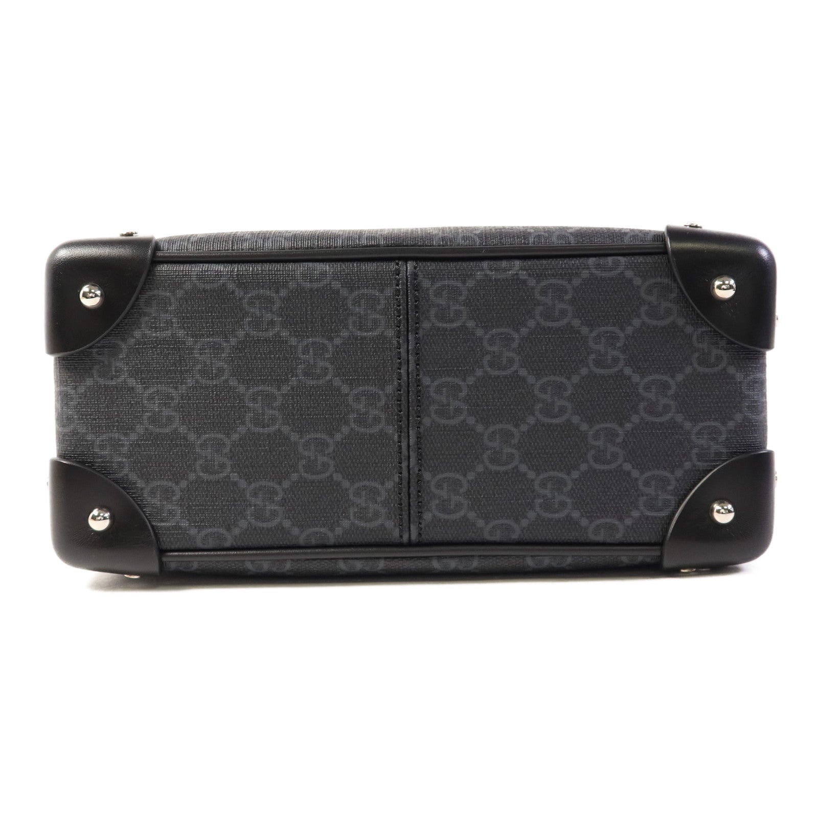 GUCCI 塗層帆布Shoulder Bag銀扣肩背袋