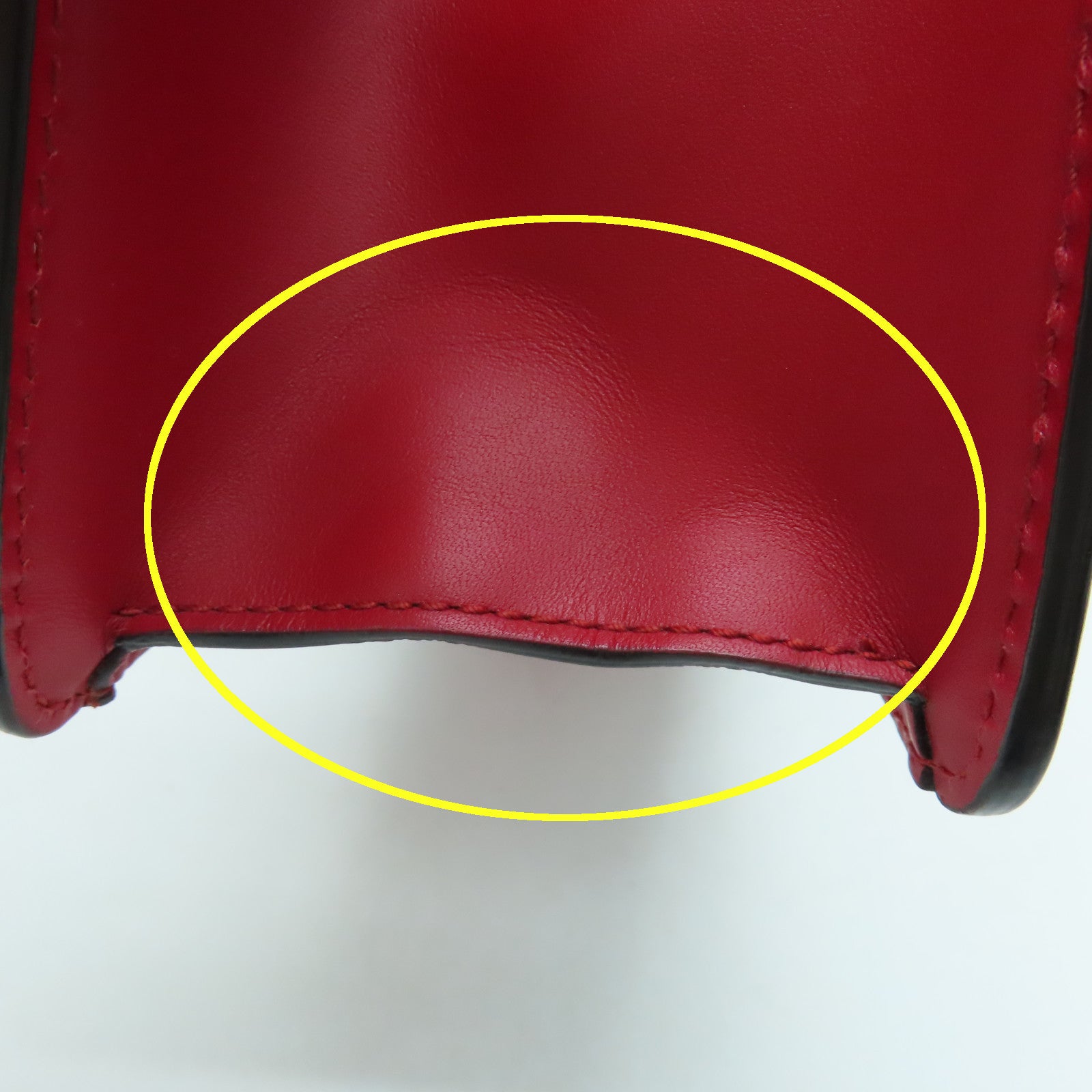 GUCCI 【激減優惠】牛皮皮革Sylvie金扣肩背袋紅色