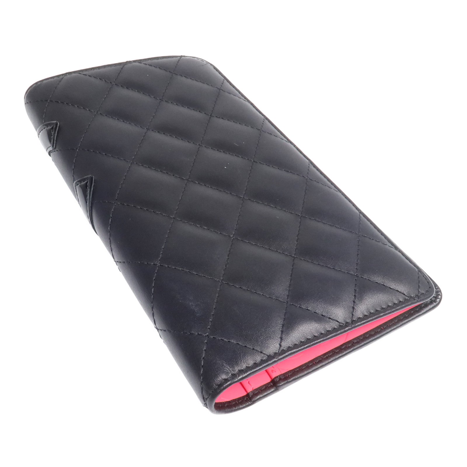 CHANEL 牛皮皮革Cambon Long Wallet銀扣長錢包