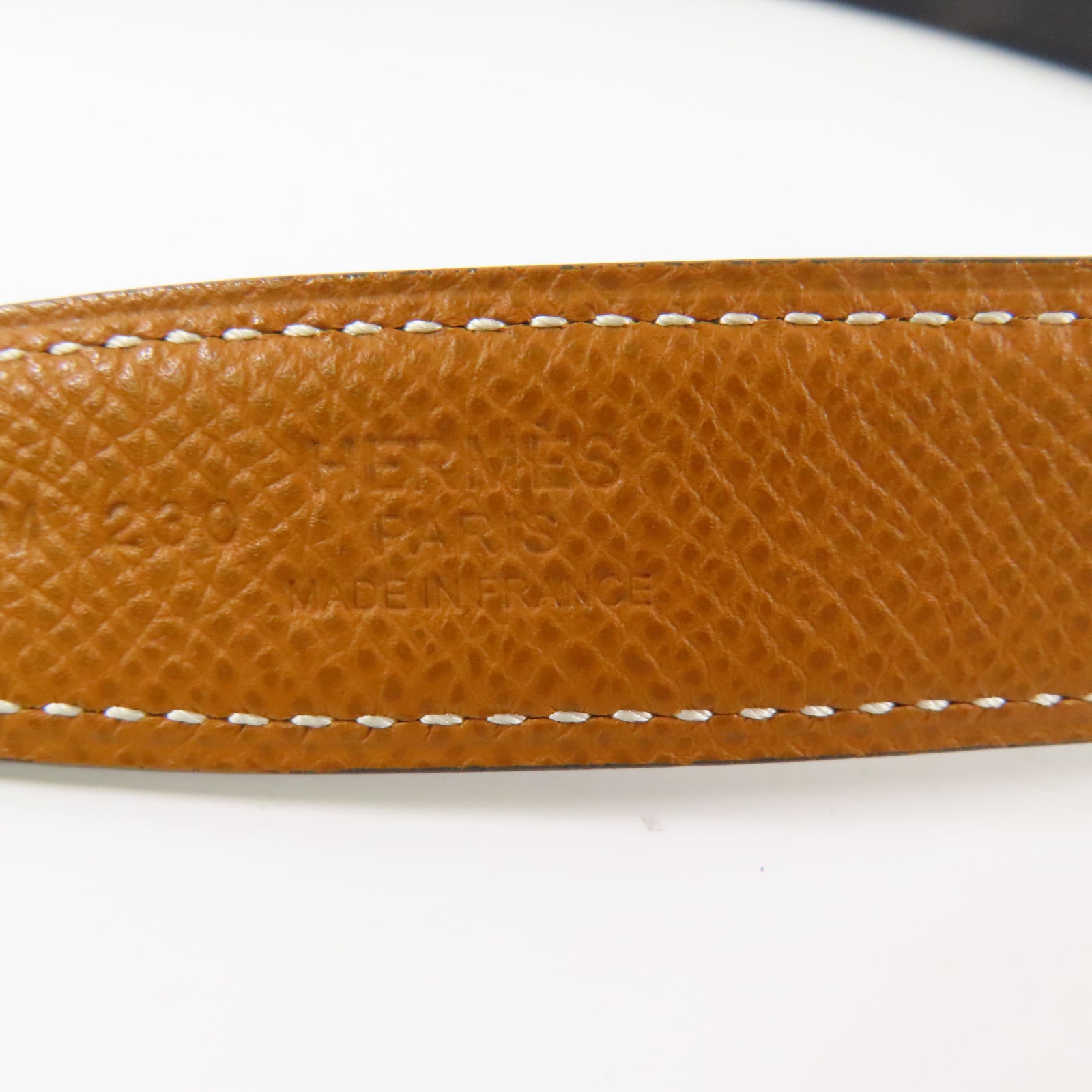 HERMES Epsom皮革H Belt金扣皮帶Gold