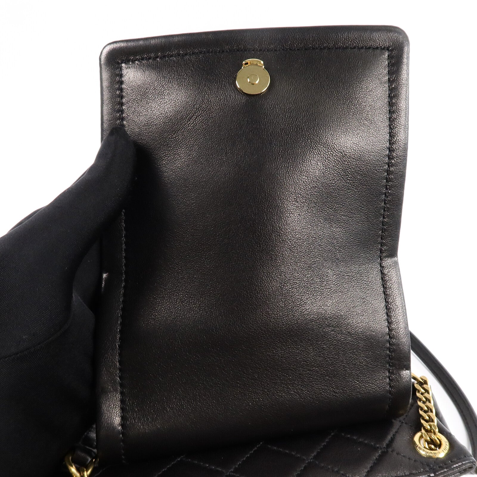 YVES SAINT LAURENT 羊皮皮革Nolita Mini鏈帶肩背袋