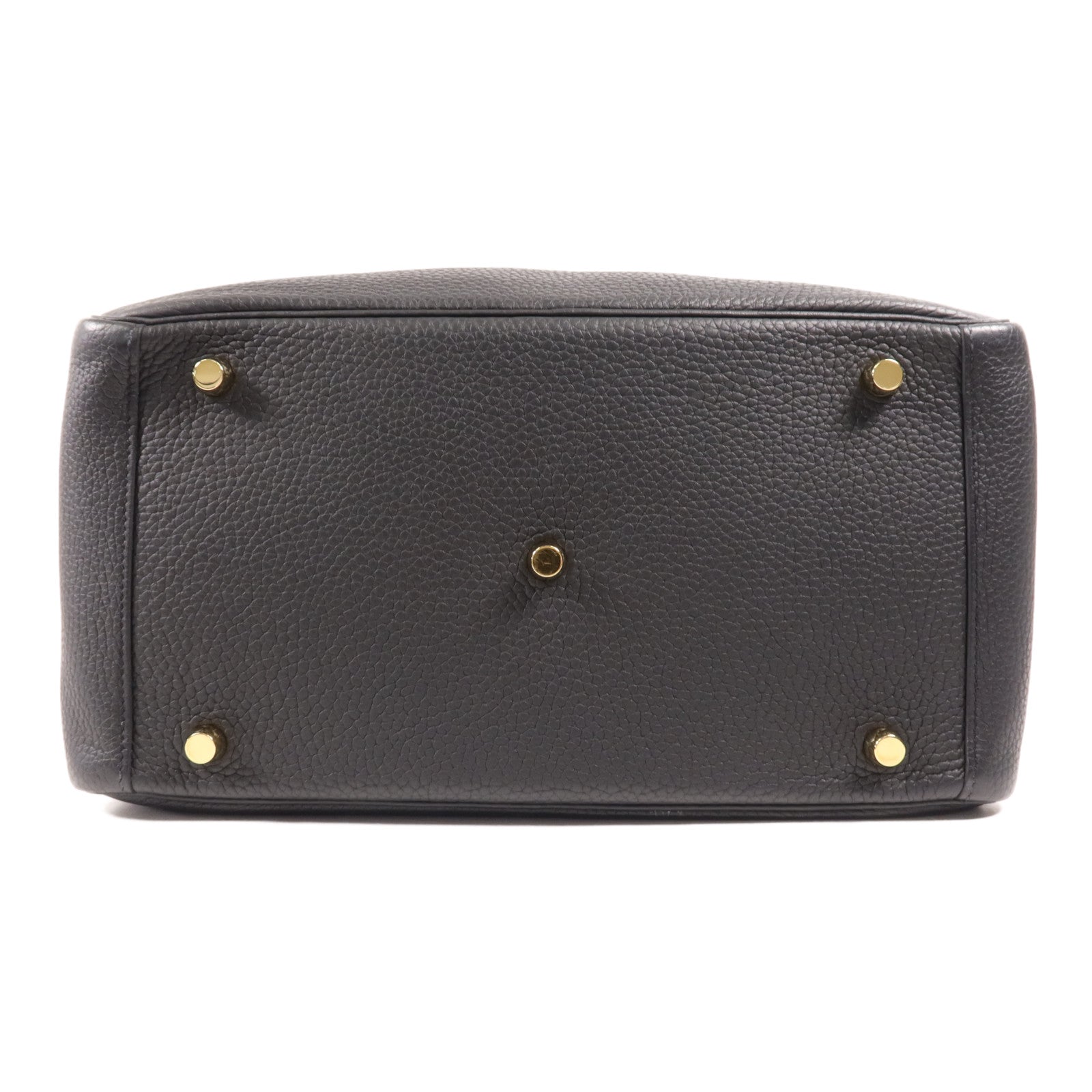 HERMES Clemence皮革Lindy 30金扣手挽肩背兩用袋Noir