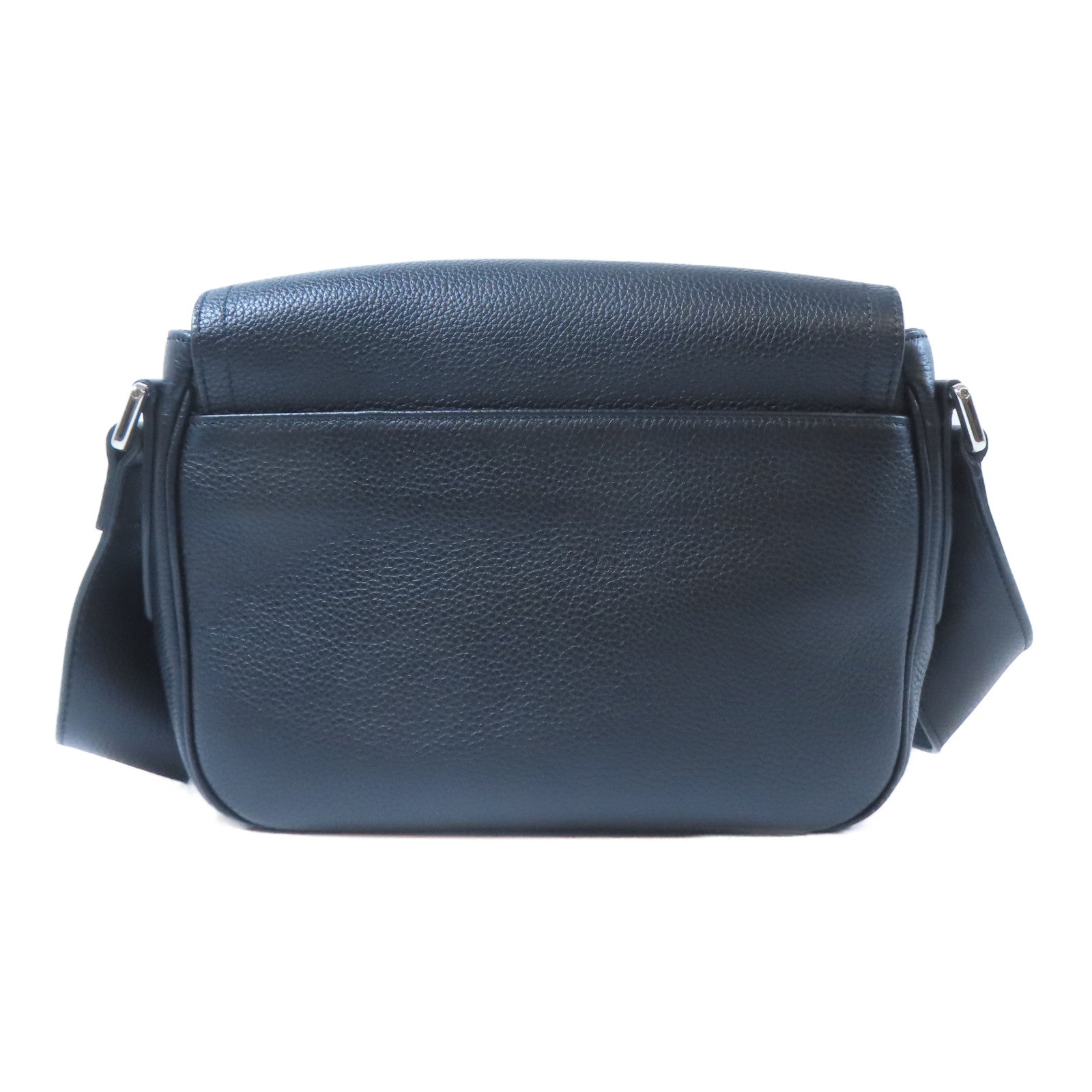 Dior 【激減優惠】牛皮皮革Saddle Mini銀扣肩背袋黑色