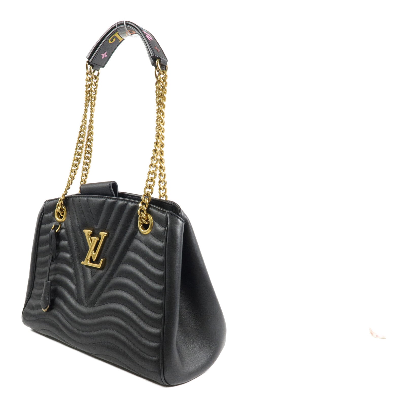 LOUIS VUITTON 牛皮皮革New Wave Chain Tote鏈帶肩背袋