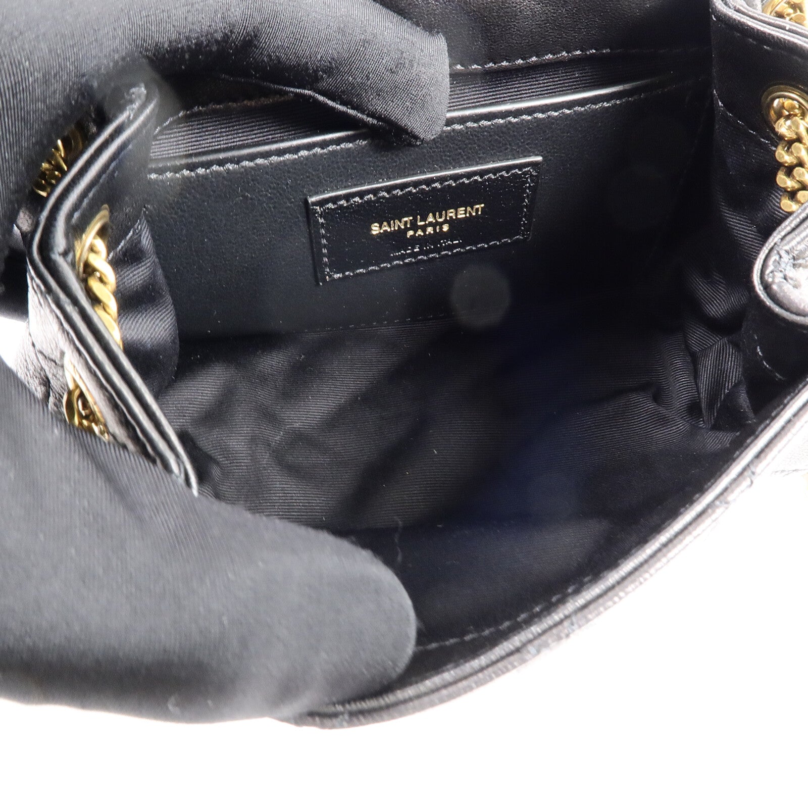 YVES SAINT LAURENT 羊皮皮革Nolita Mini鏈帶肩背袋