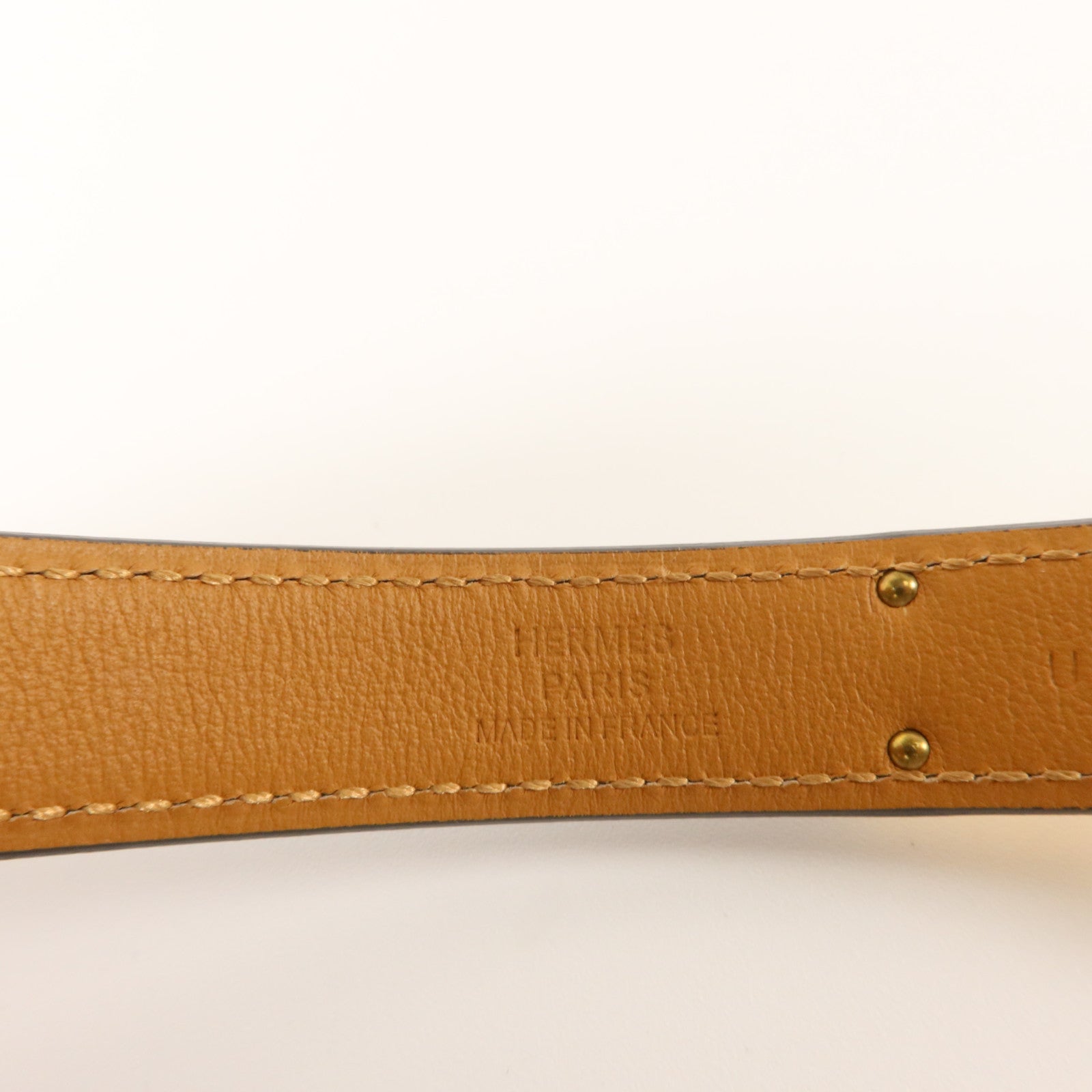 HERMES Epsom皮革Kelly 18 Belt金扣皮帶Etoupe