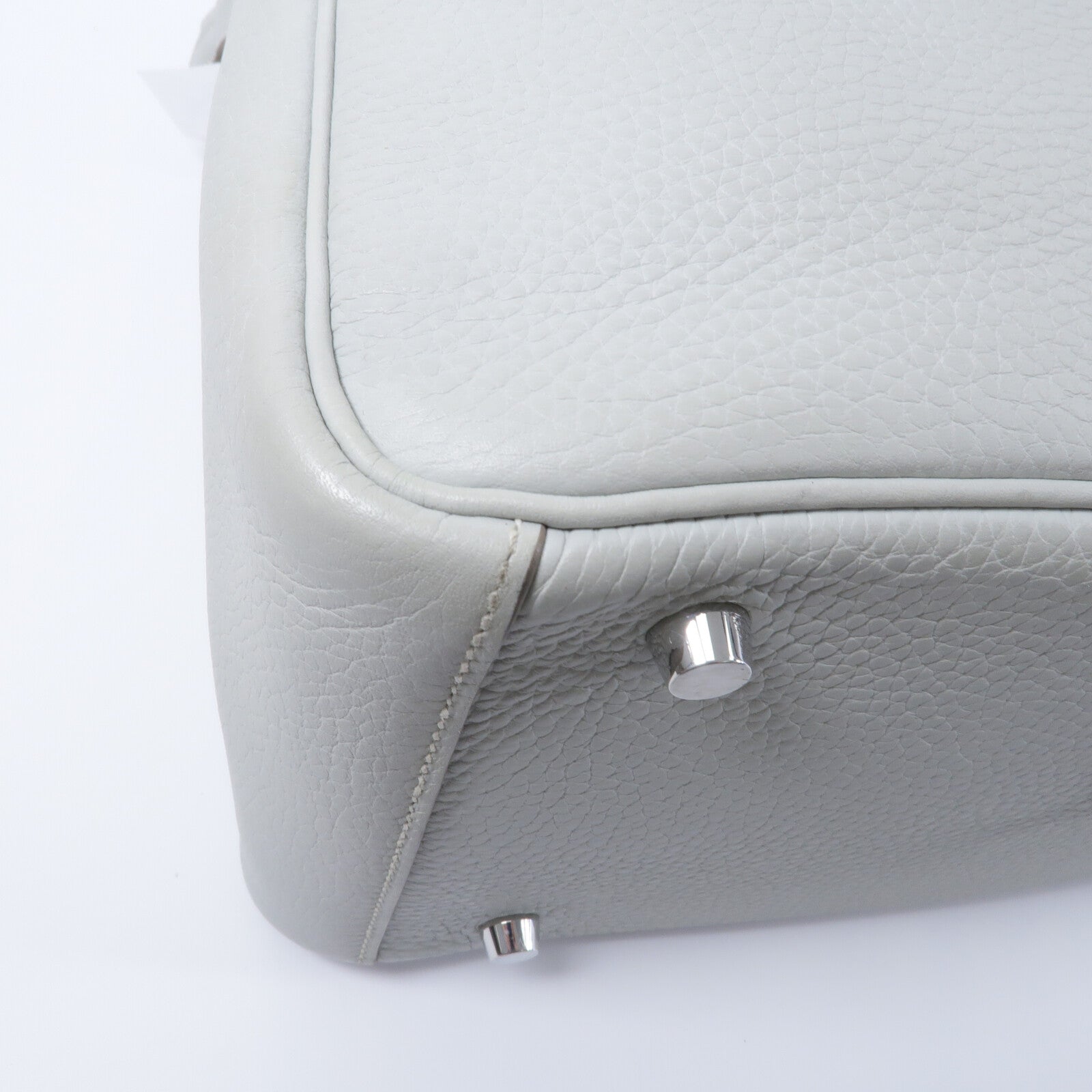 HERMES Clemence皮革Lindy 30手挽肩背兩用袋Craie/Crevette