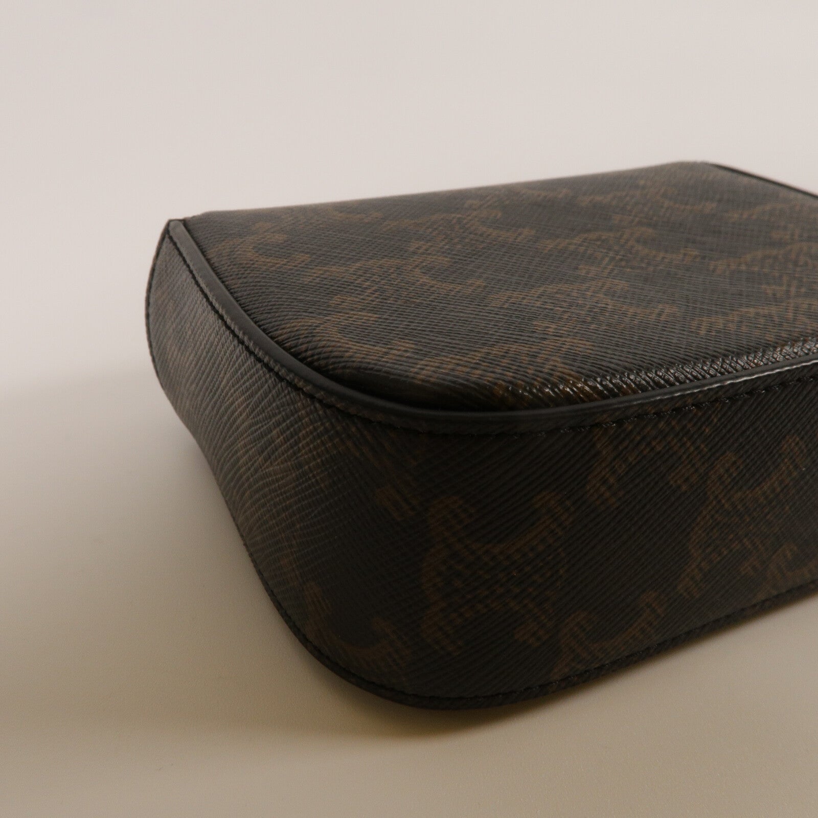 CELINE 塗層帆布/牛皮皮革Mini Claude肩背袋