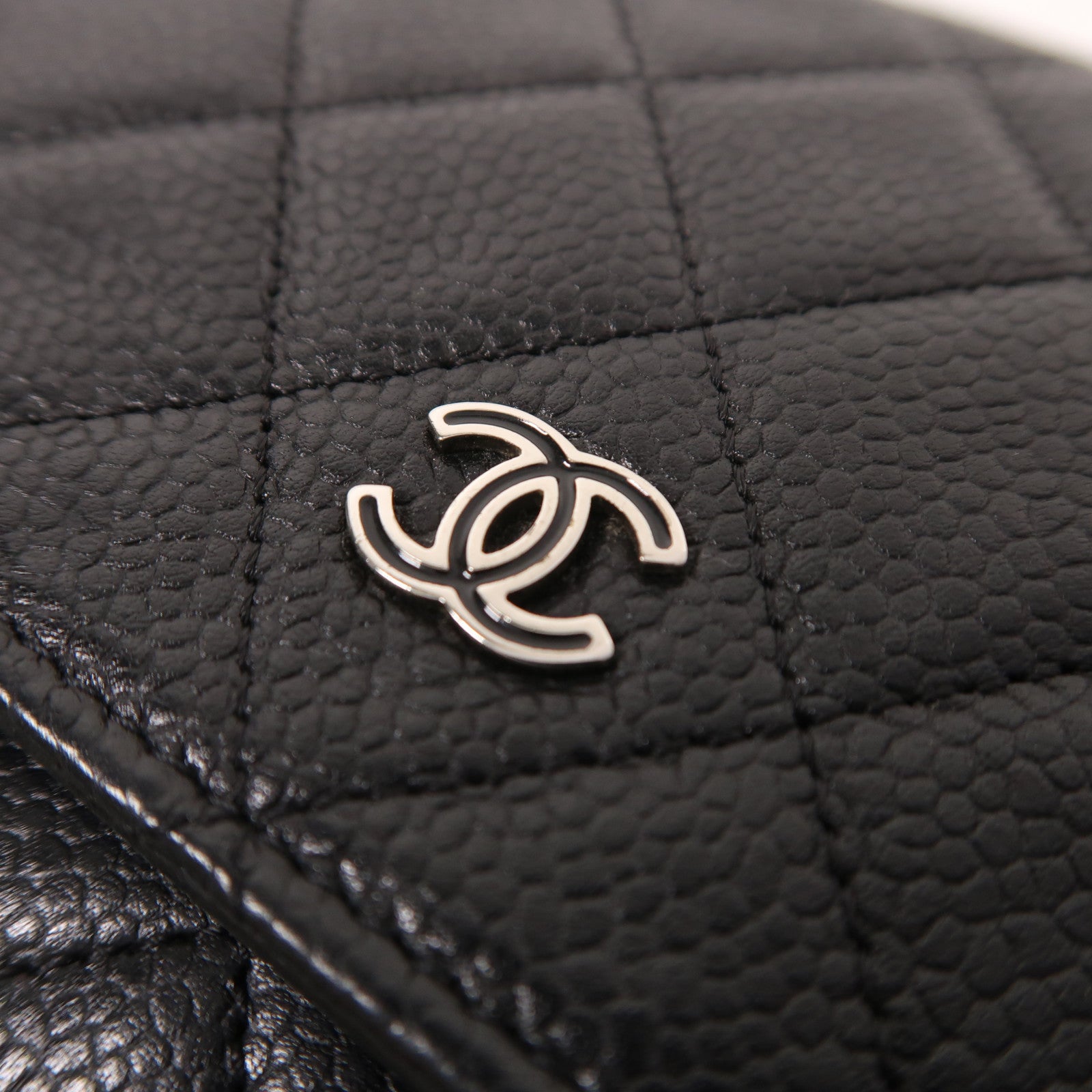 CHANEL 牛皮皮革WOC Wallet On Chain銀扣鏈帶肩背袋