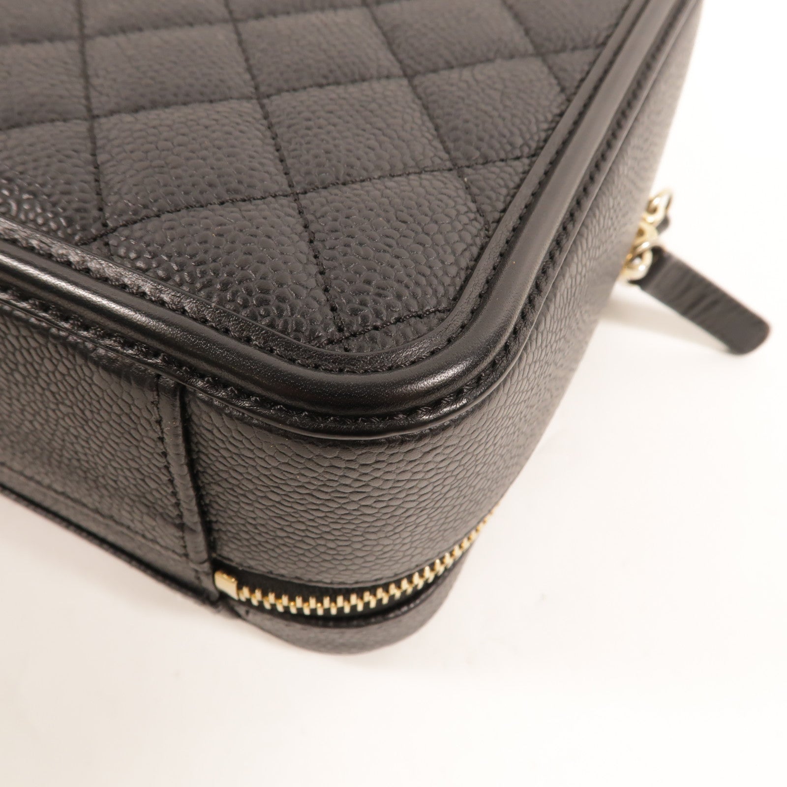 CHANEL 牛皮皮革Filigree Vanity Case手挽肩背兩用袋