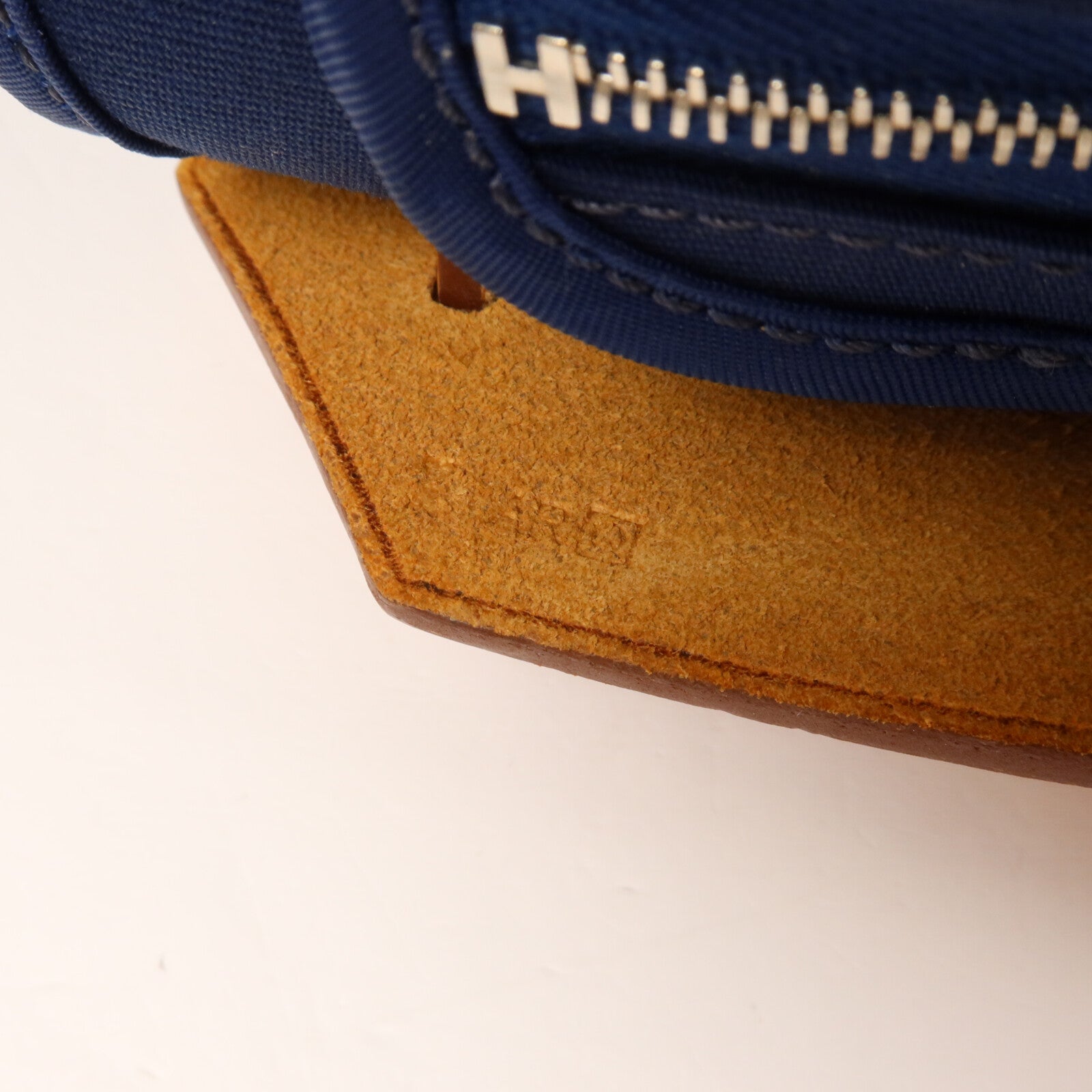 HERMES 帆布Herbag PM手挽肩背兩用袋Bleu Saphir