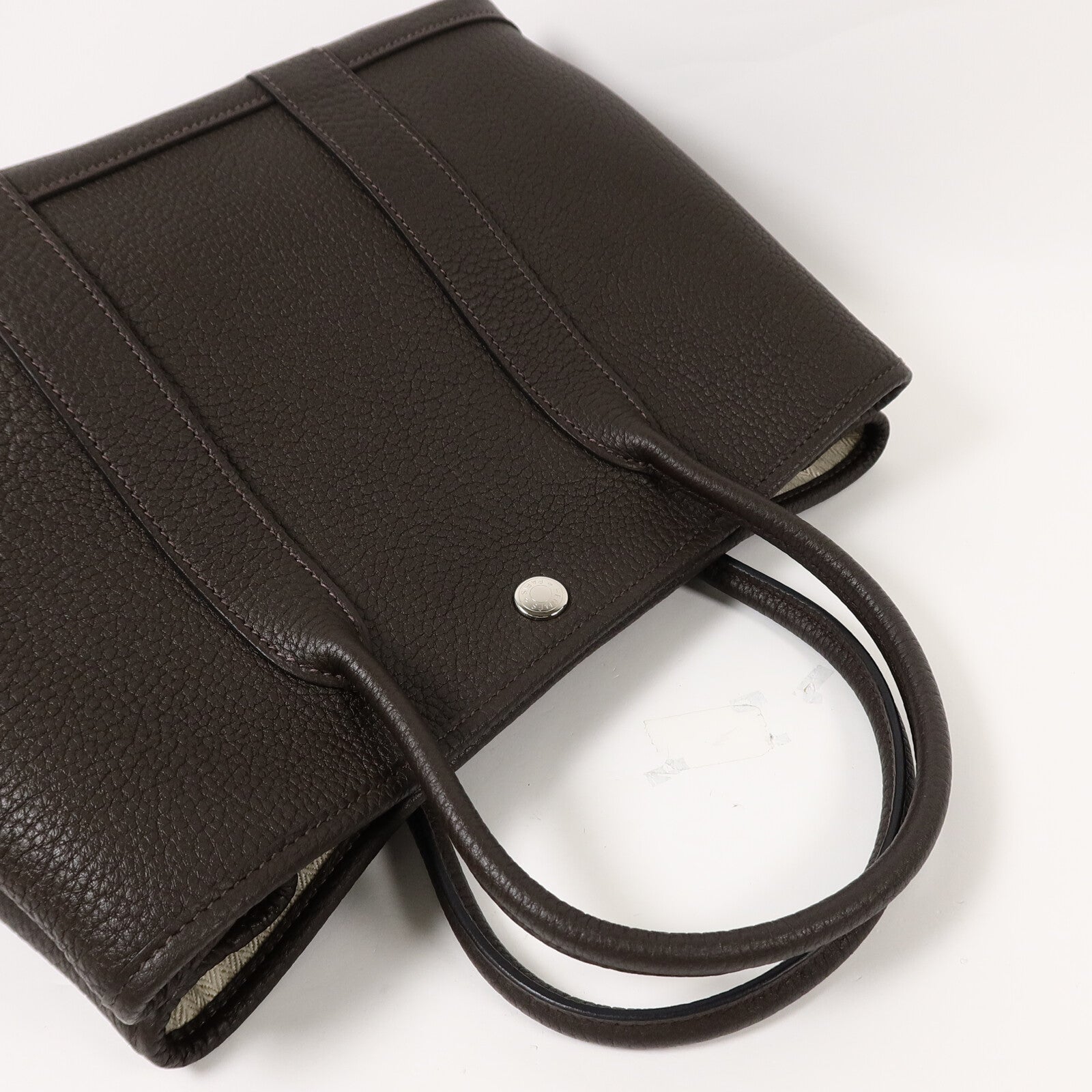 HERMES Negonda皮革Garden Party TPM手挽袋Ebene