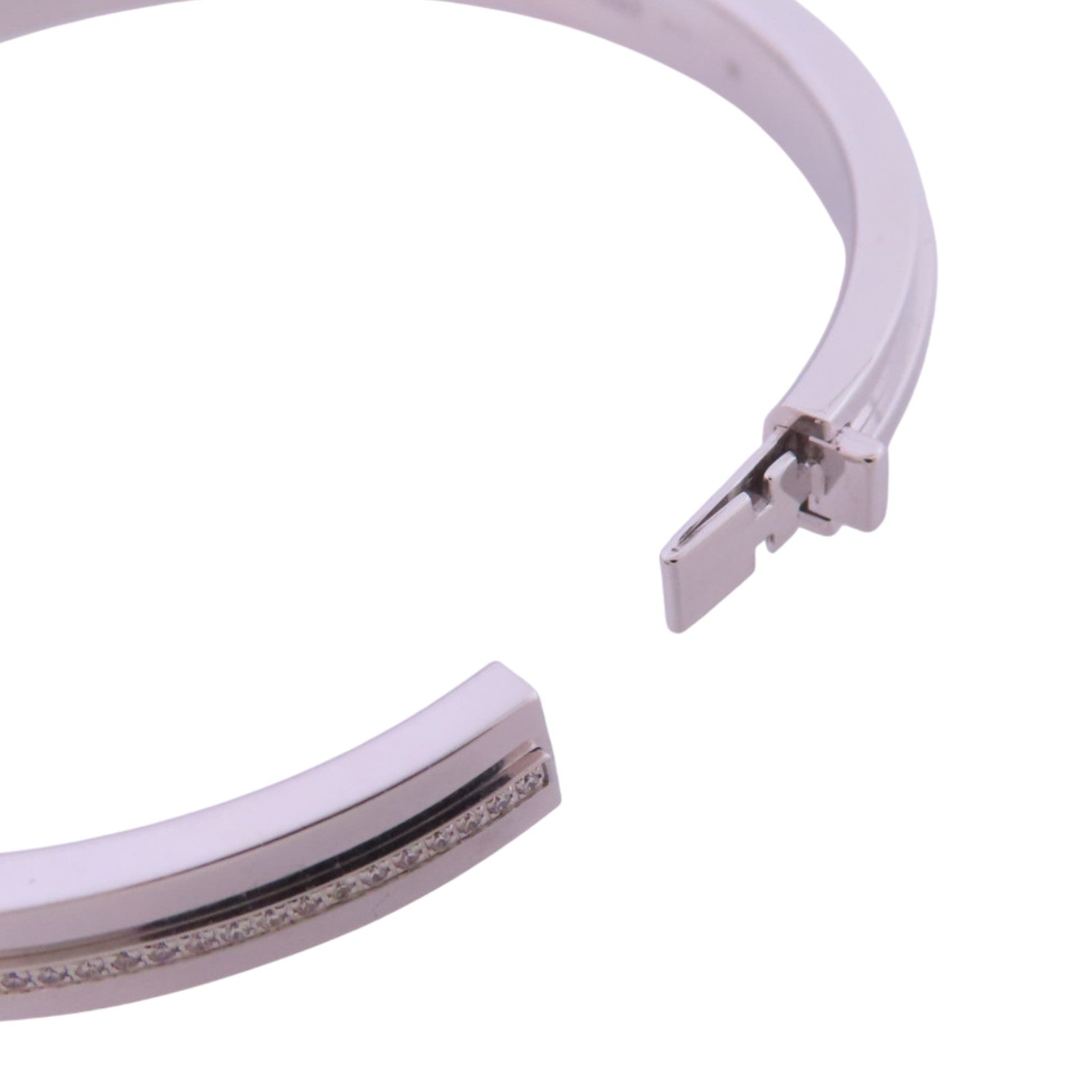 TIFFANY¡®CO Diamond Hinged Bangle Bracelet 18K White Gold