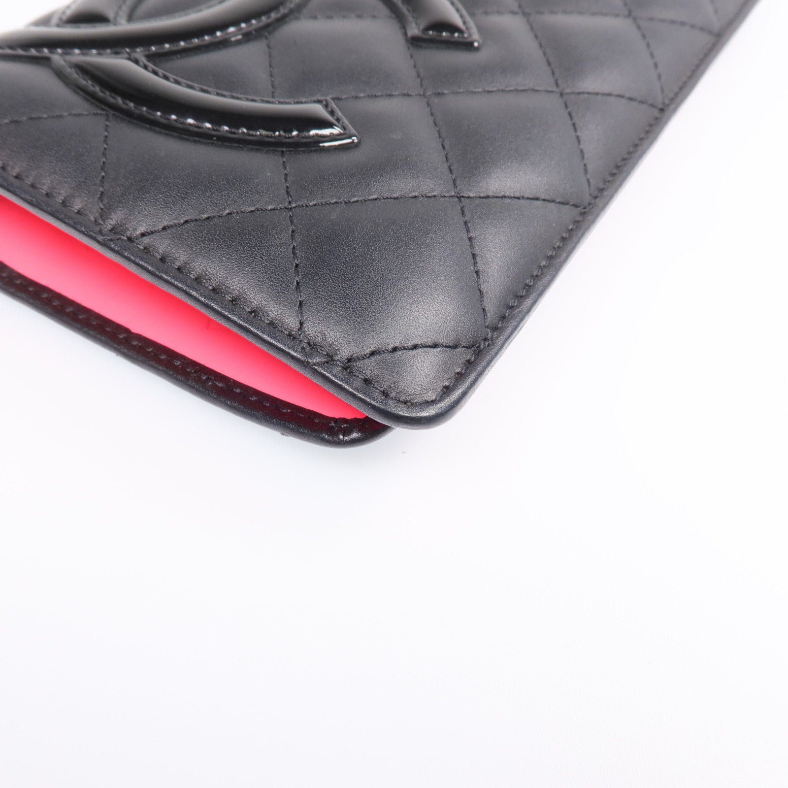 CHANEL 牛皮皮革Cambon Long Wallet銀扣長錢包