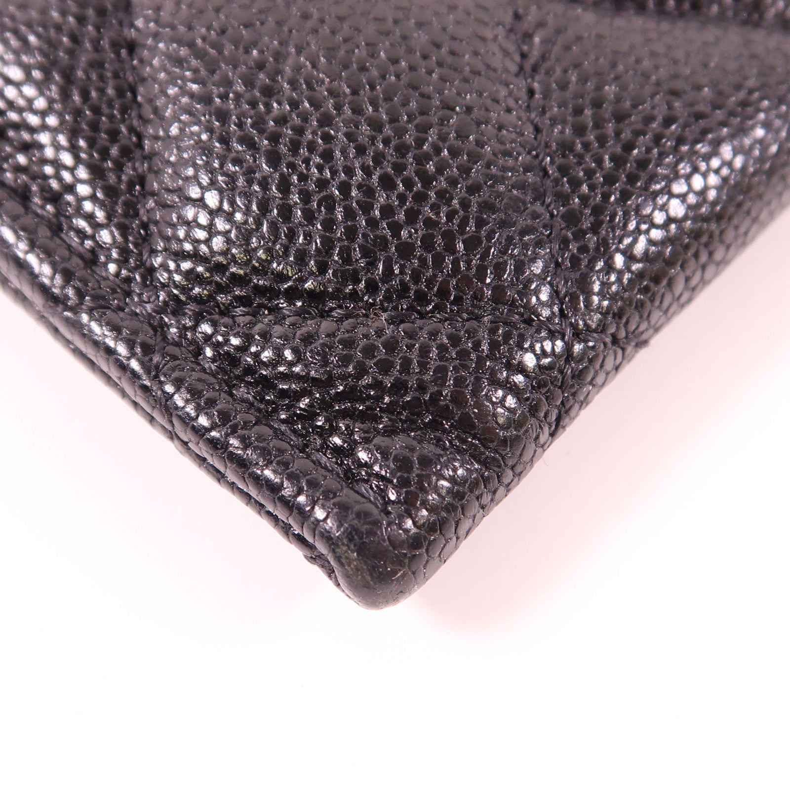 CHANEL 牛皮皮革Card Case銀扣卡片套
