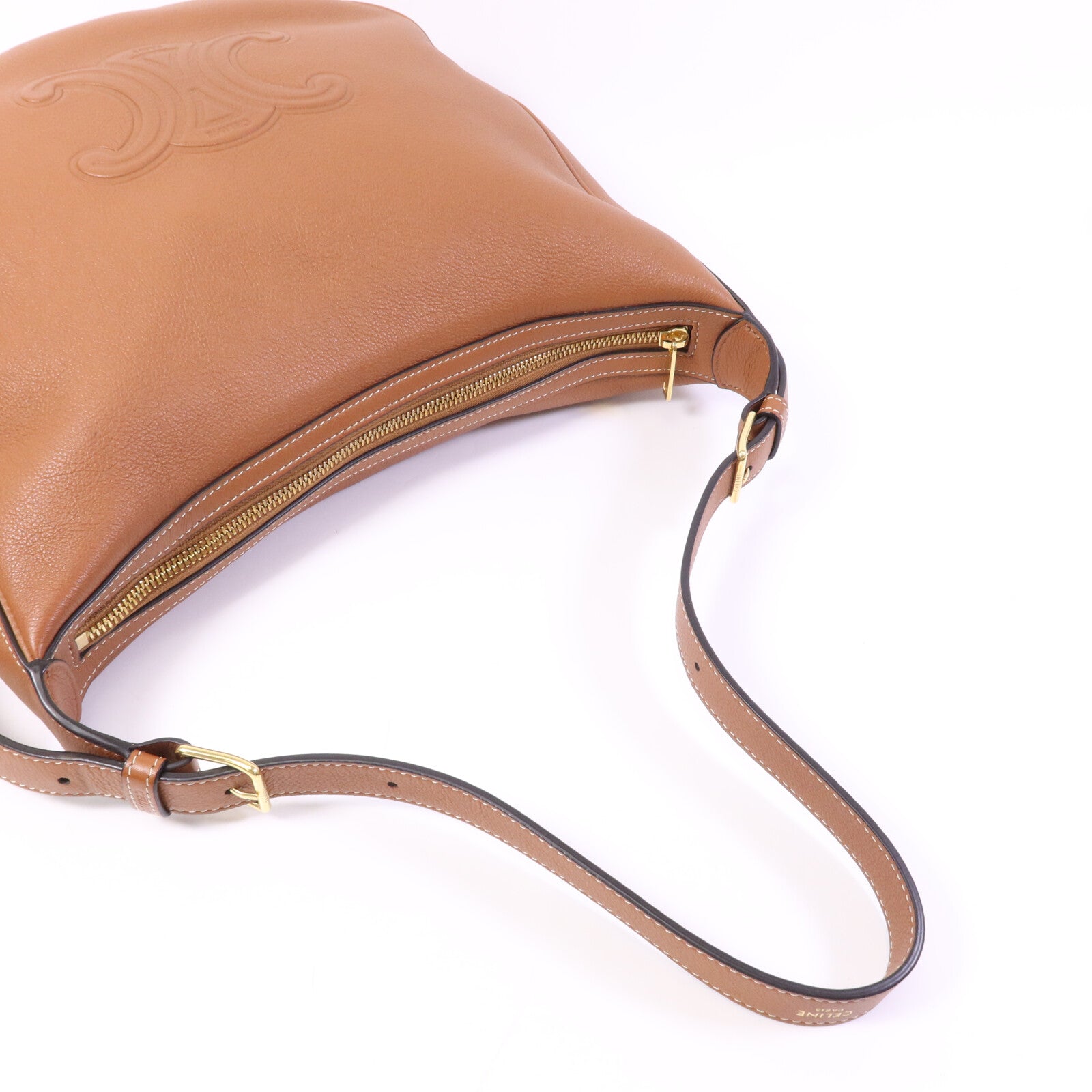 CELINE 牛皮皮革Heloise Bag金扣肩背袋