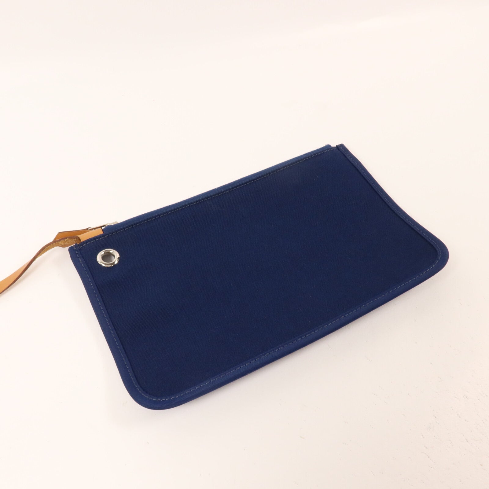 HERMES 帆布Herbag PM手挽肩背兩用袋Bleu Saphir