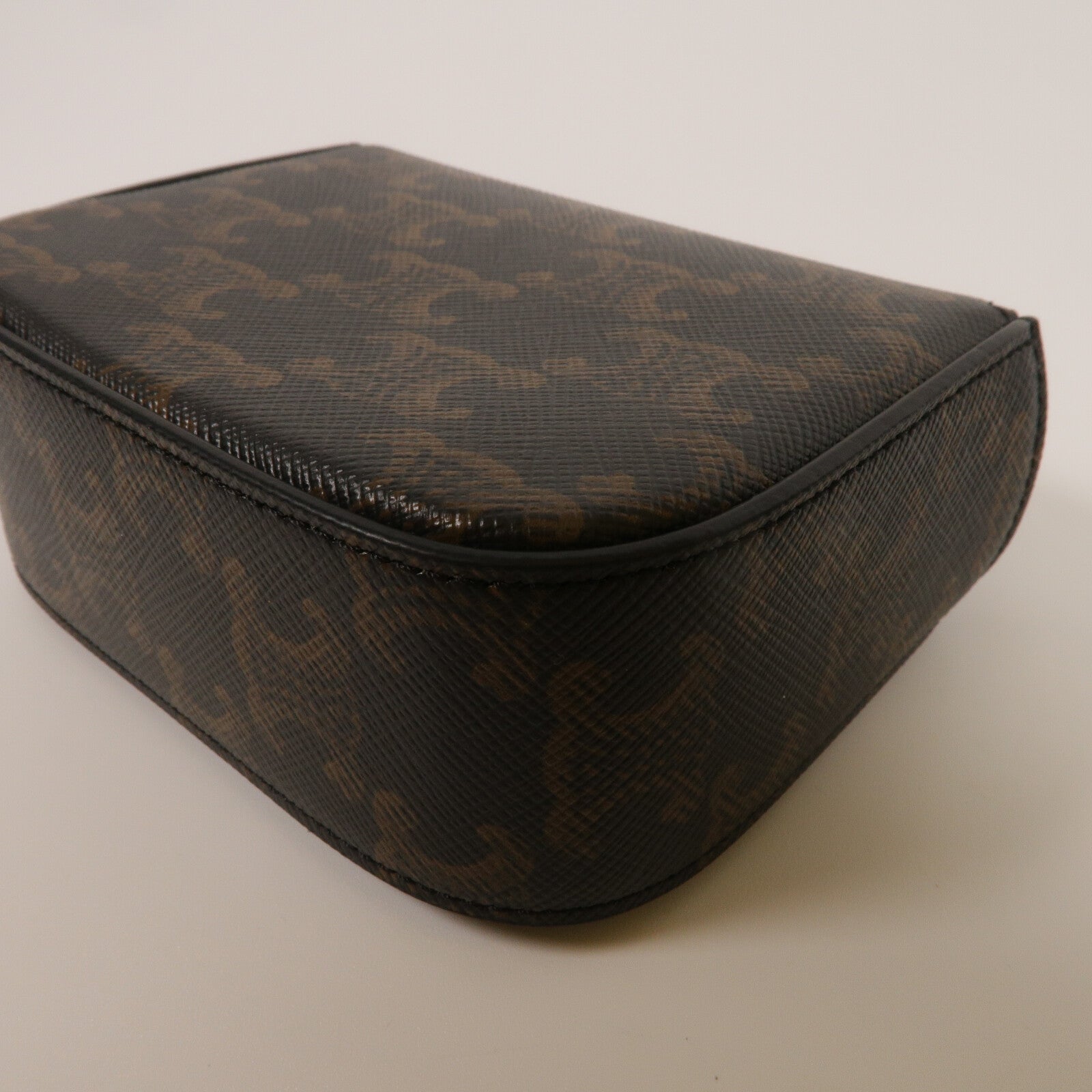 CELINE 塗層帆布/牛皮皮革Mini Claude肩背袋