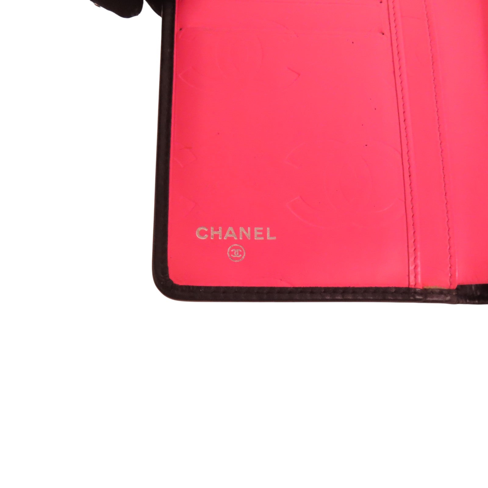 CHANEL 牛皮皮革Cambon Wallet銀扣短錢包