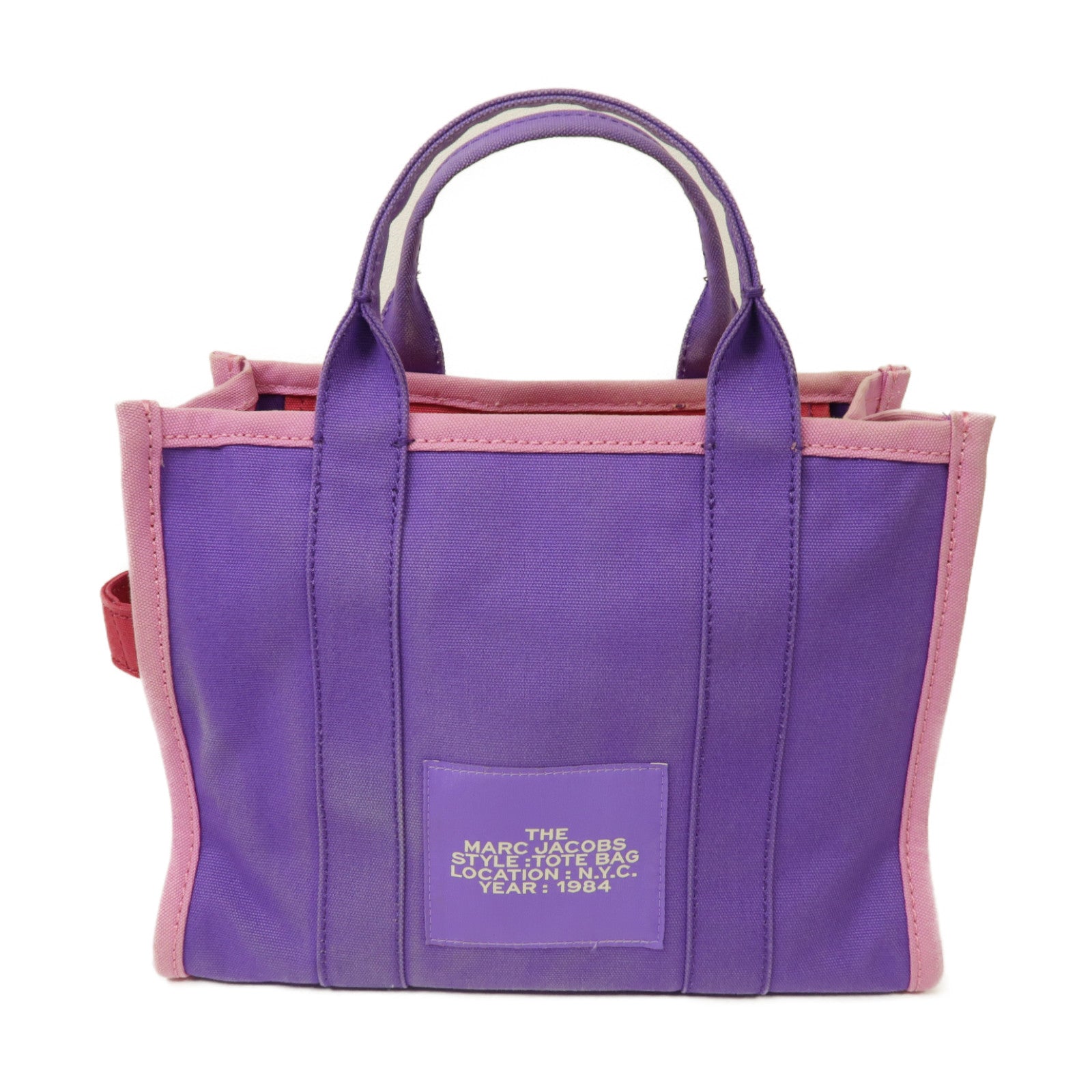 MARC BY MARC JACOBS 帆布2way Shoulder Bag銀扣手挽肩背兩用袋紫色