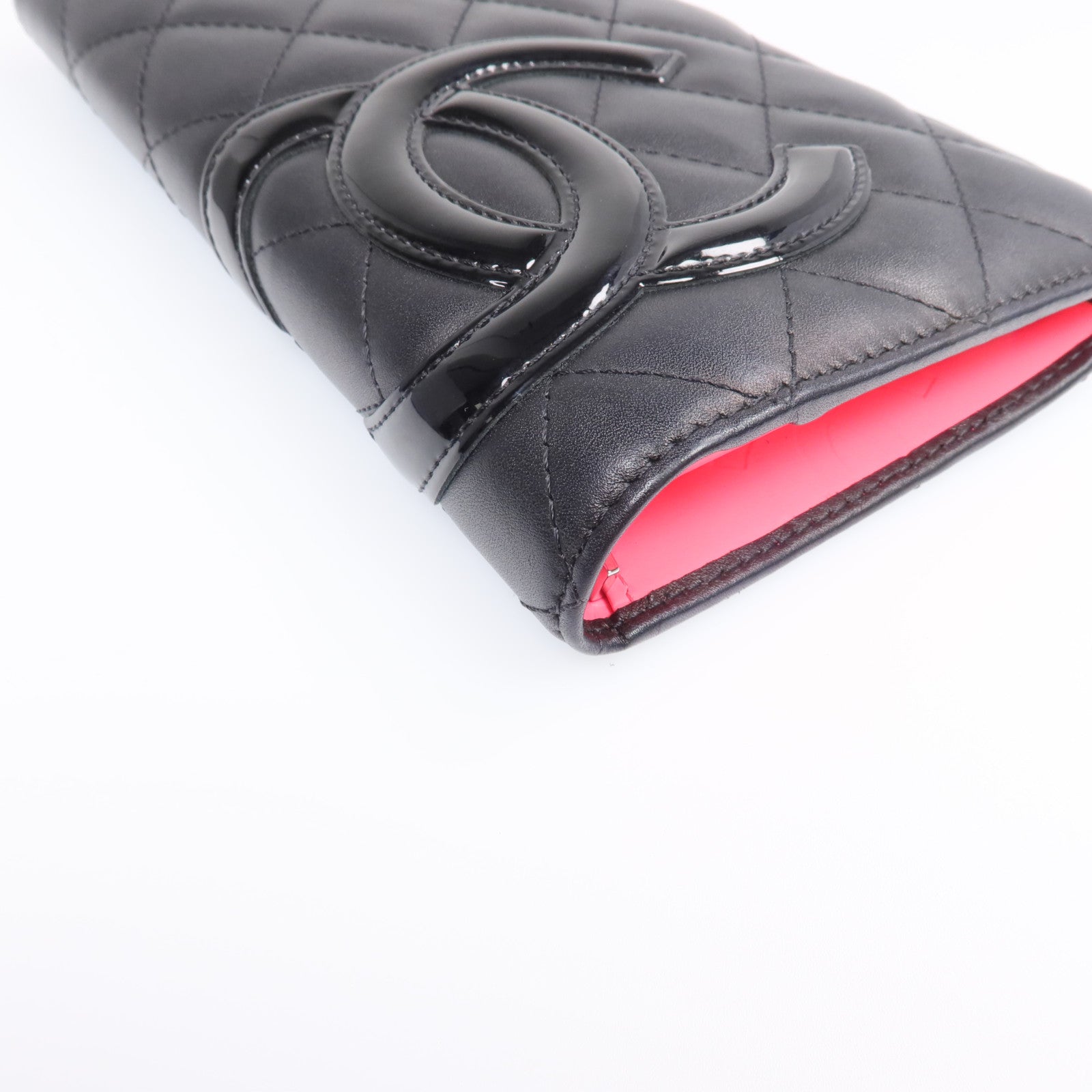 CHANEL 牛皮皮革Cambon Long Wallet銀扣長錢包